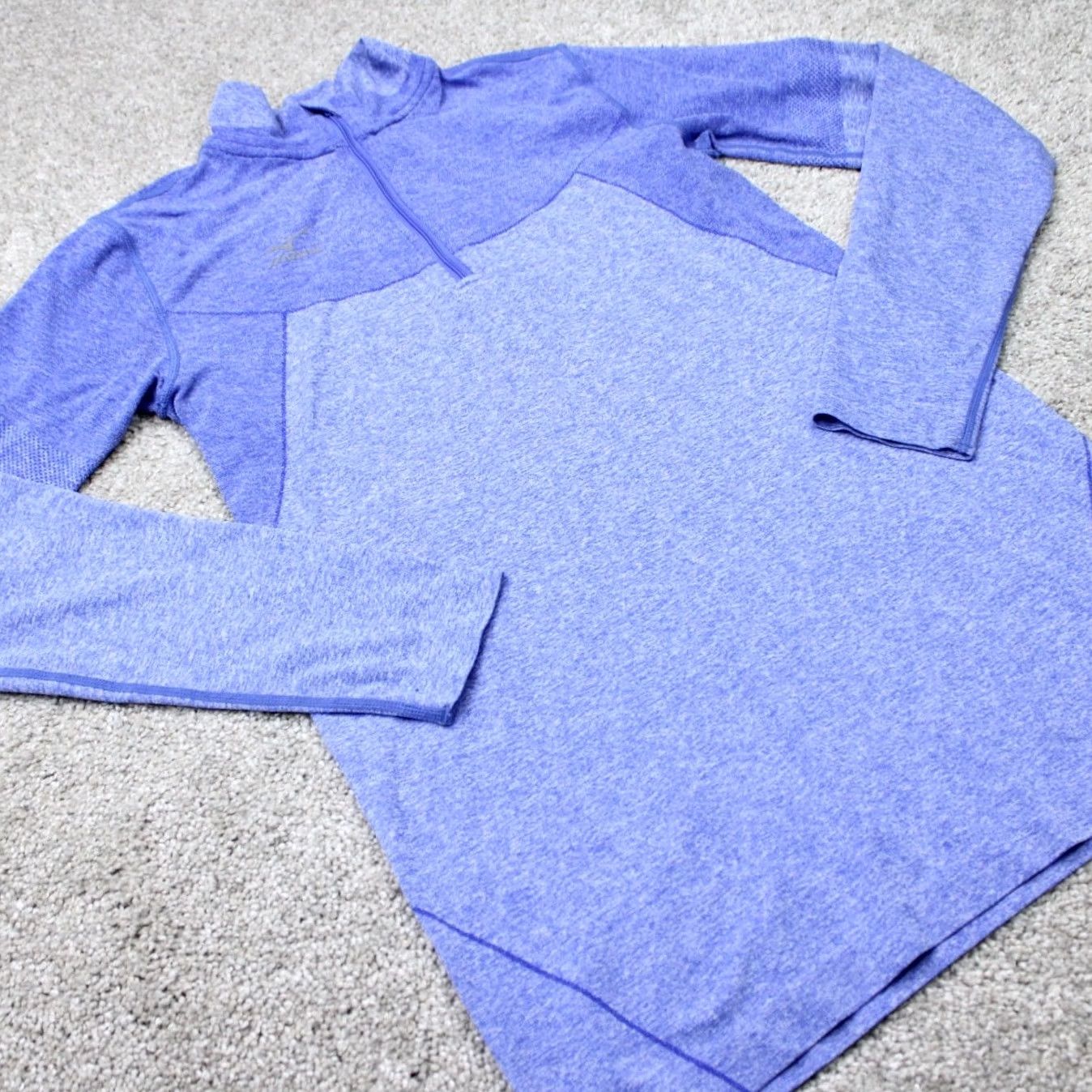 Mizuno Mizuno Sweatshirt Womens Small Blue 1/4 Zip Performance Athletic Long Sleeve Shirt Size S / US 4 / IT 40 - 4 Thumbnail