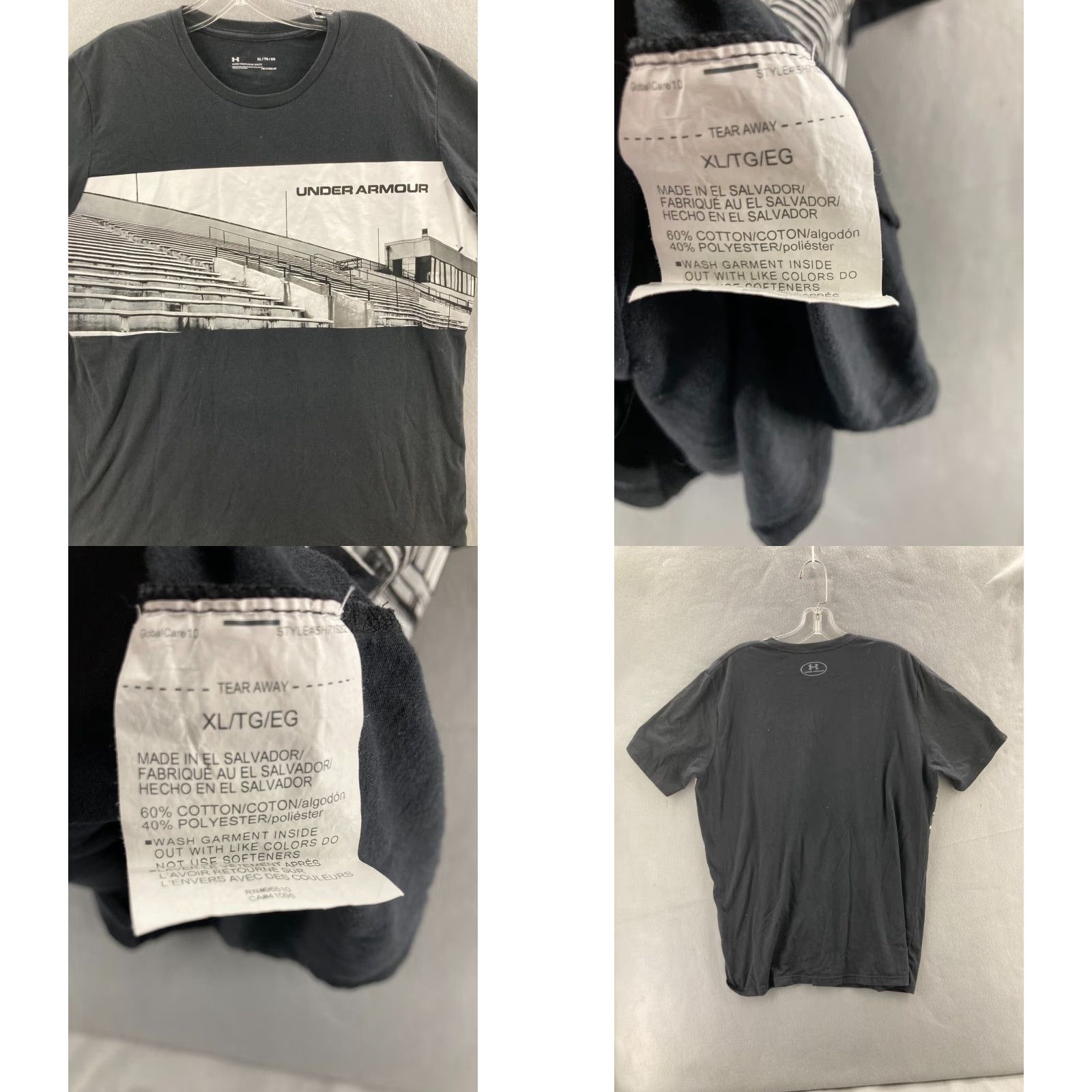 Under Armour Under Armour Shirt Mens XL Bleacher Graphic T-Shirt Black Graphic Print Crew Neck Short Sleeve Mens XL Bleacher Graphic Under Armour Shirt Size US XL / EU 56 / 4 - 8 Thumbnail