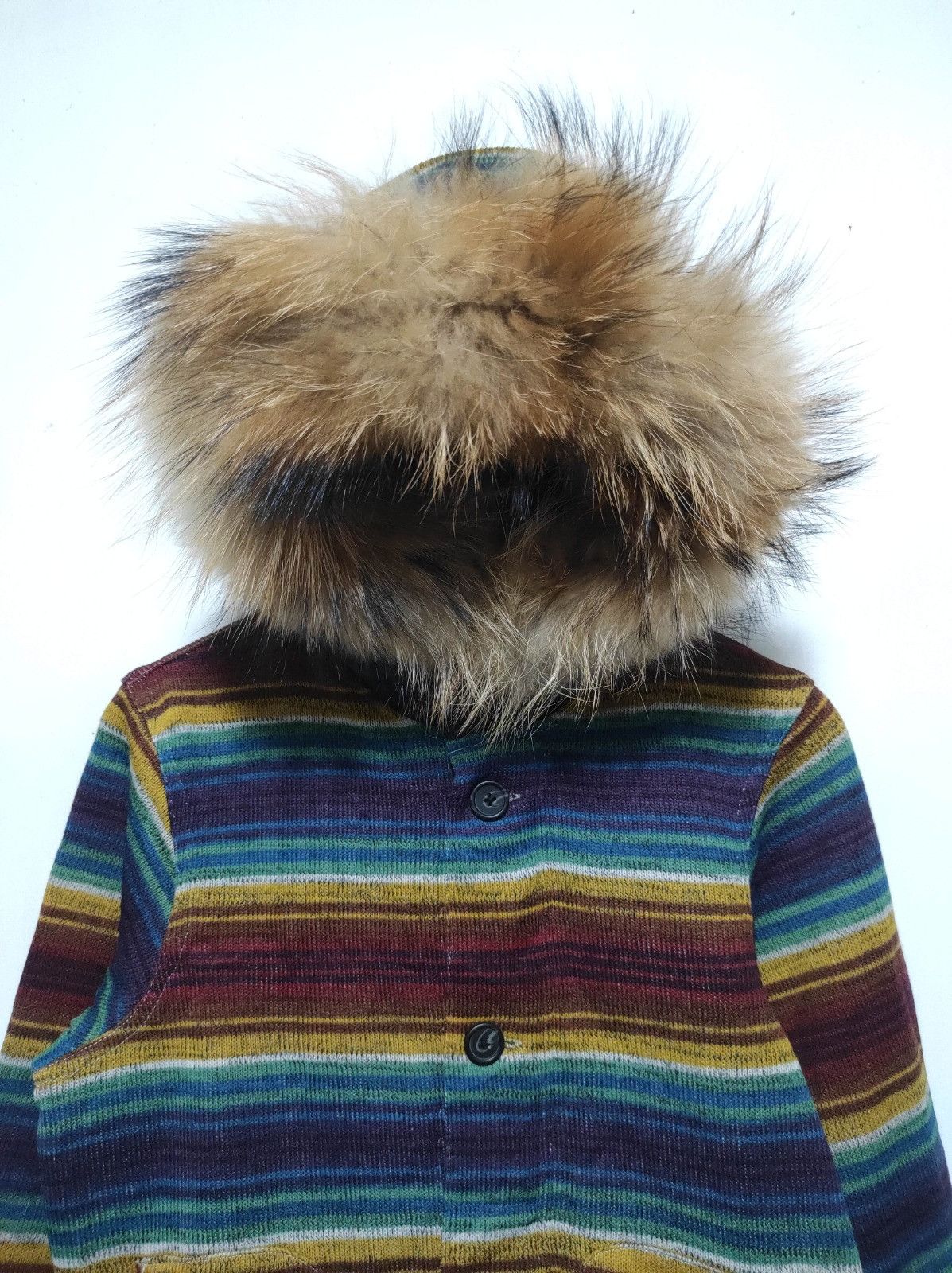 Japanese Brand Stripe zip fur hoodie ifsix LGB style Size US M / EU 48-50 / 2 - 3 Thumbnail