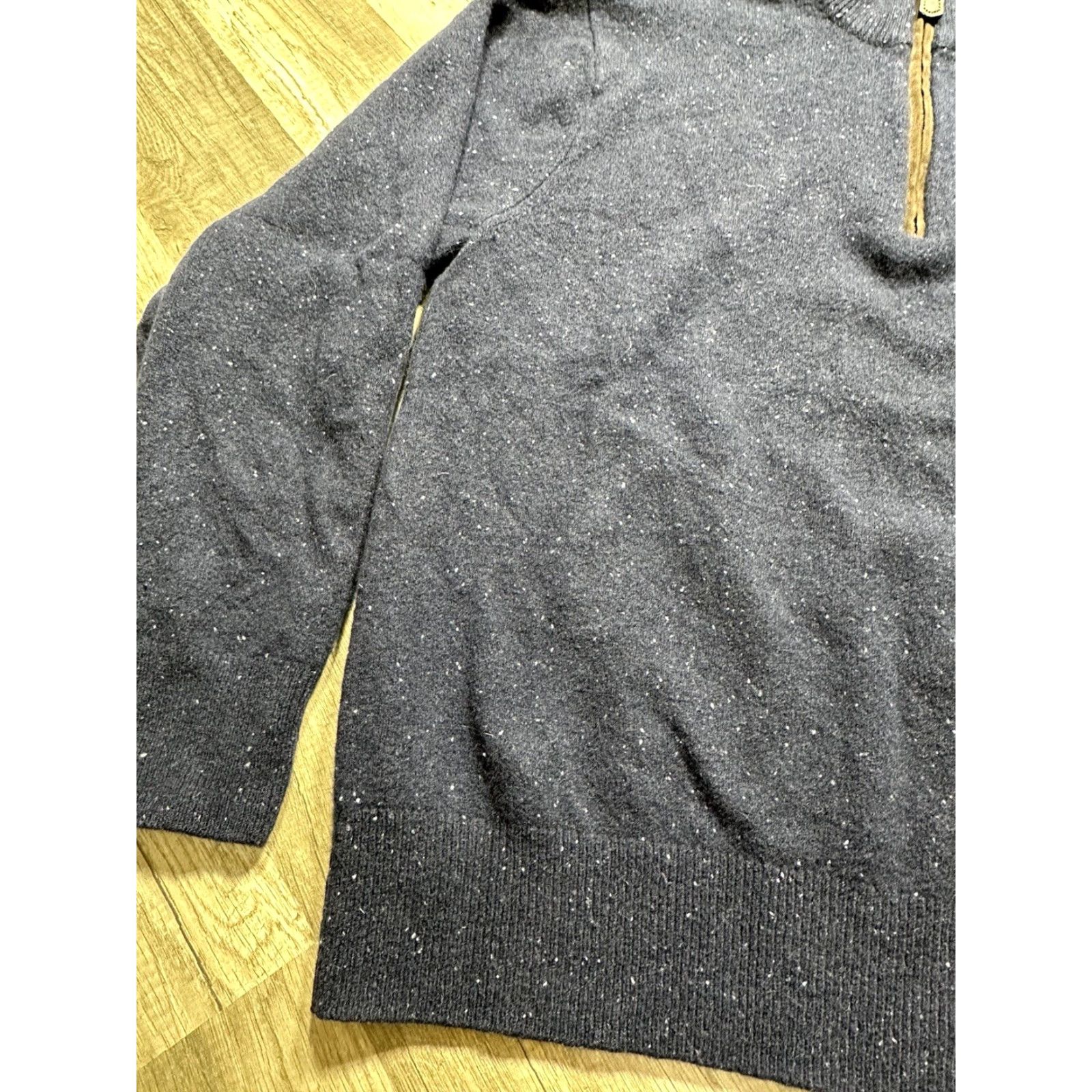 Orvis Orvis Sweater Mens Large Navy Blue Speckled Knit Wool 1/4 Zip Casual Pullover Size US L / EU 52-54 / 3 - 7 Thumbnail
