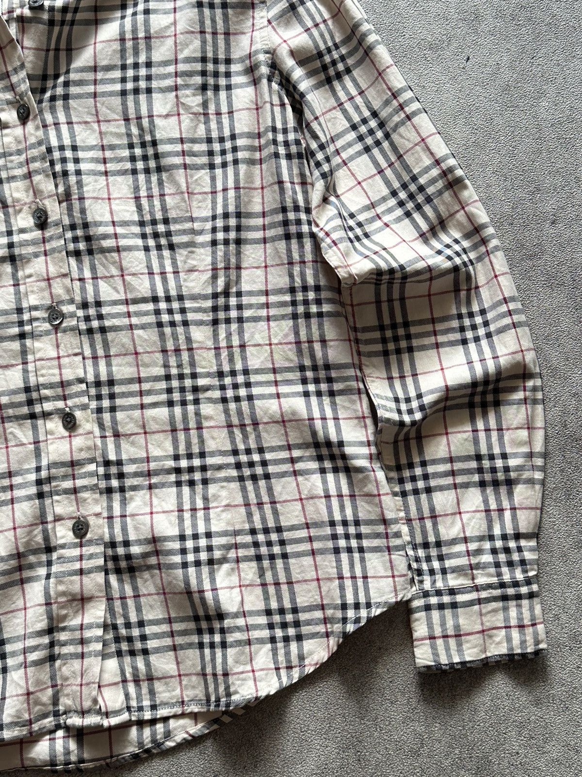Burberry 90s Vintage Burberry London Made in UK Nova Check Button Up Size M / US 6-8 / IT 42-44 - 3 Thumbnail