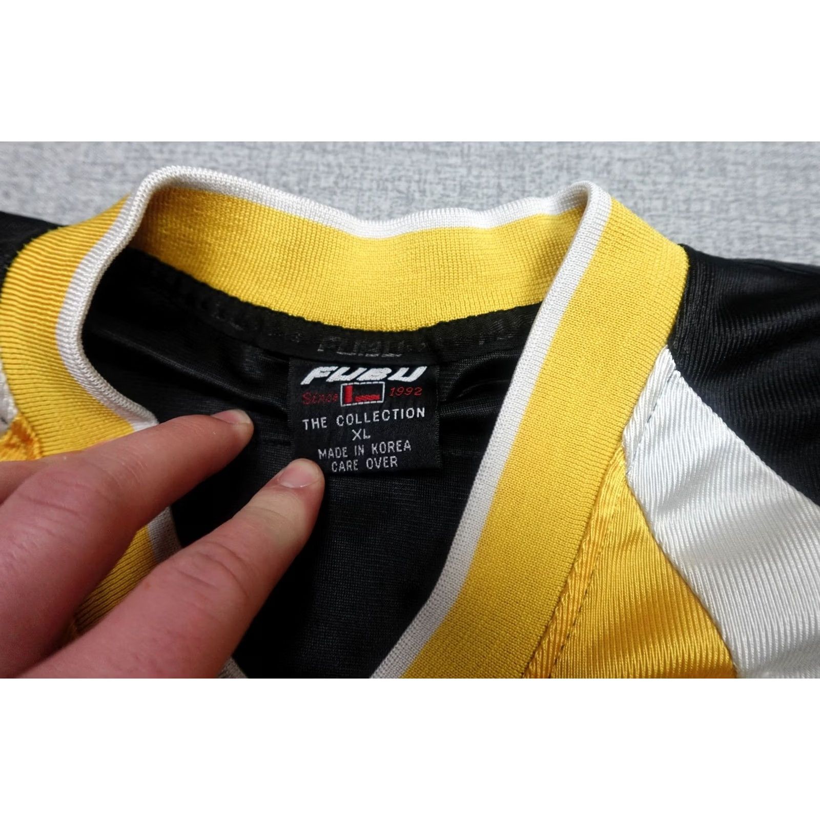 Fubu VINTAGE FUBU Football Jersey Mens XL Yellow Black Limited Edition Heavyweight Size US XL / EU 56 / 4 - 3 Thumbnail