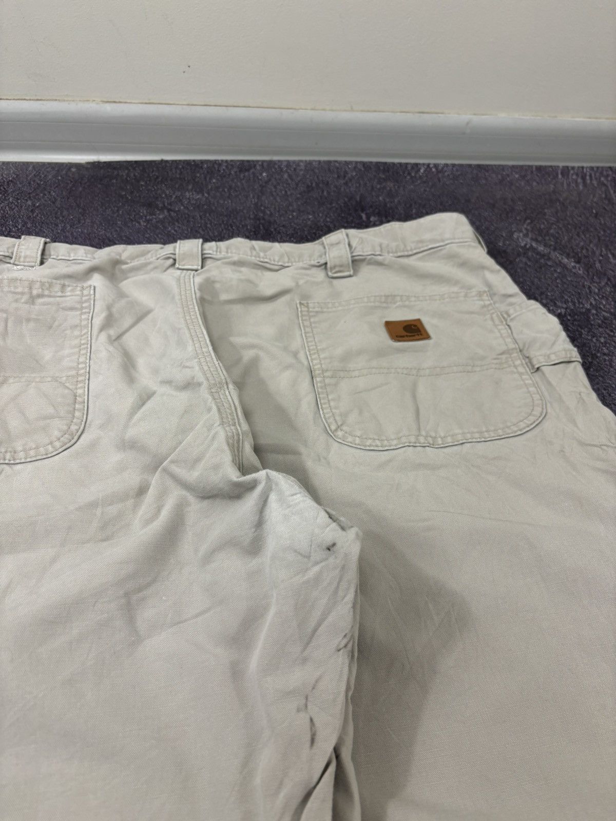 Carhartt Vintage Carhartt Original Dungaree Fit Beige Baggy Pants Size US 42 / EU 58 - 9 Thumbnail