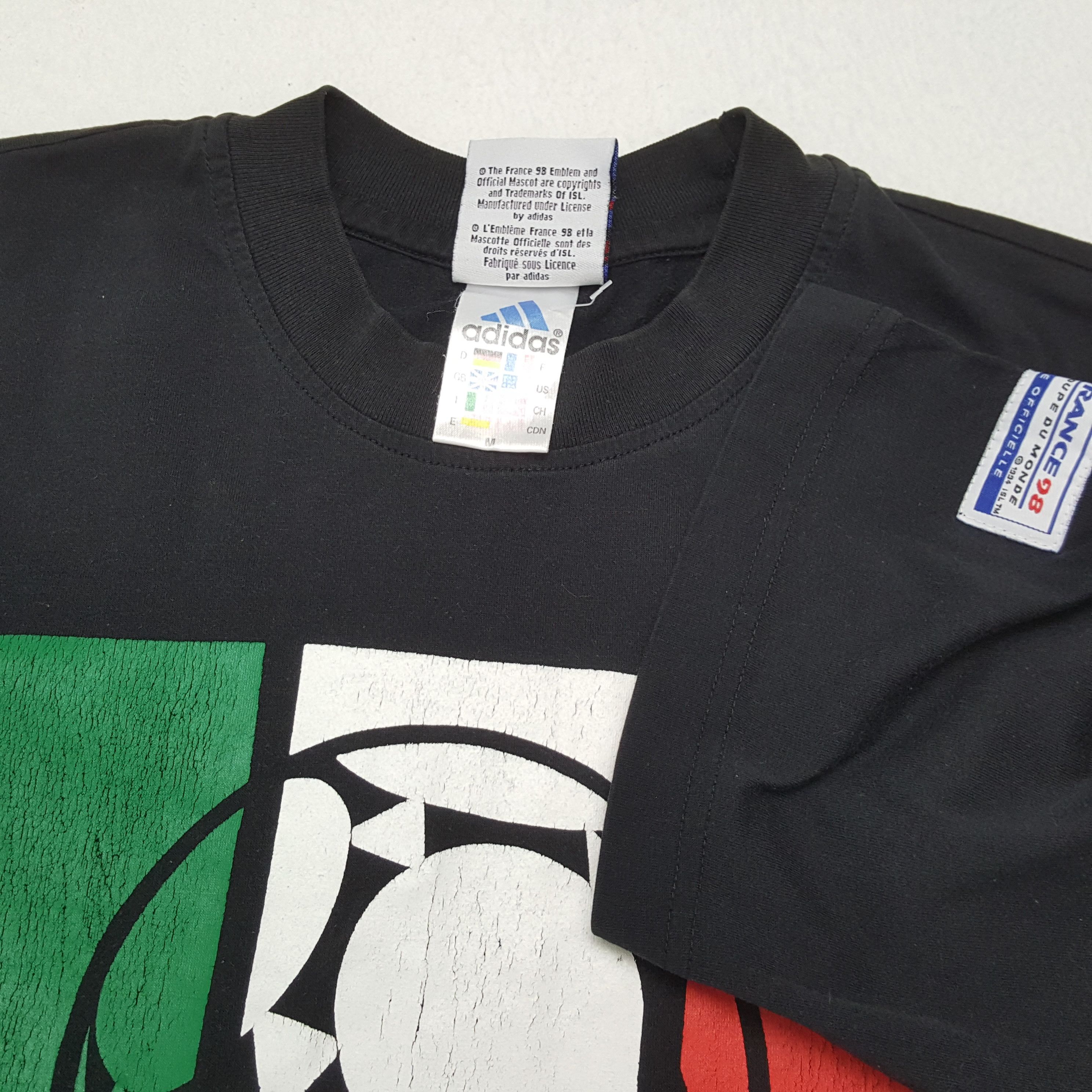 ADIDAS FRANCE 98 Football Soccer Sports Tshirt