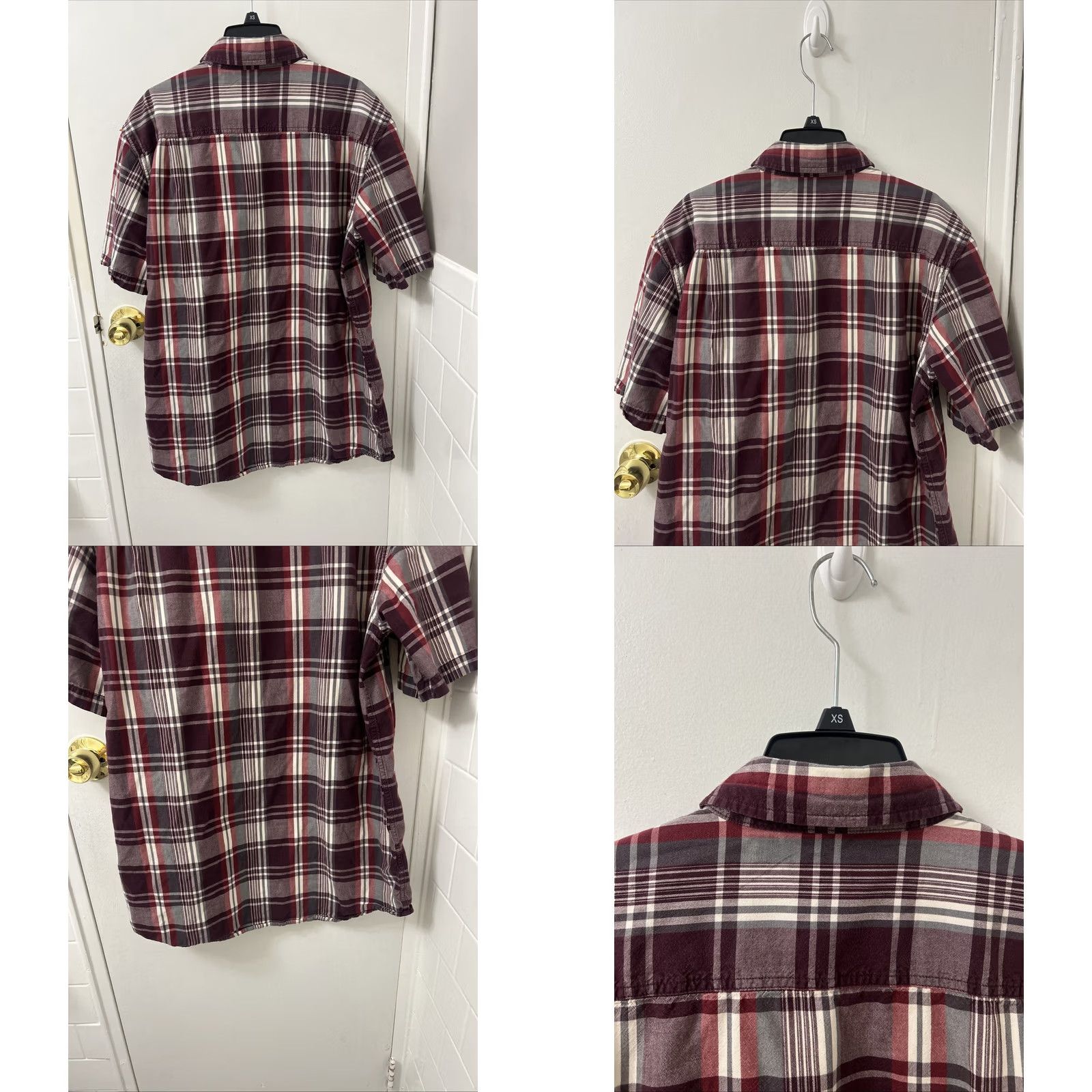 Carhartt Carhartt Shirt Mens L Red Plaid Button-Up Short Sleeve Work Casual Port 103553 639 Size US L / EU 52-54 / 3 - 8 Thumbnail