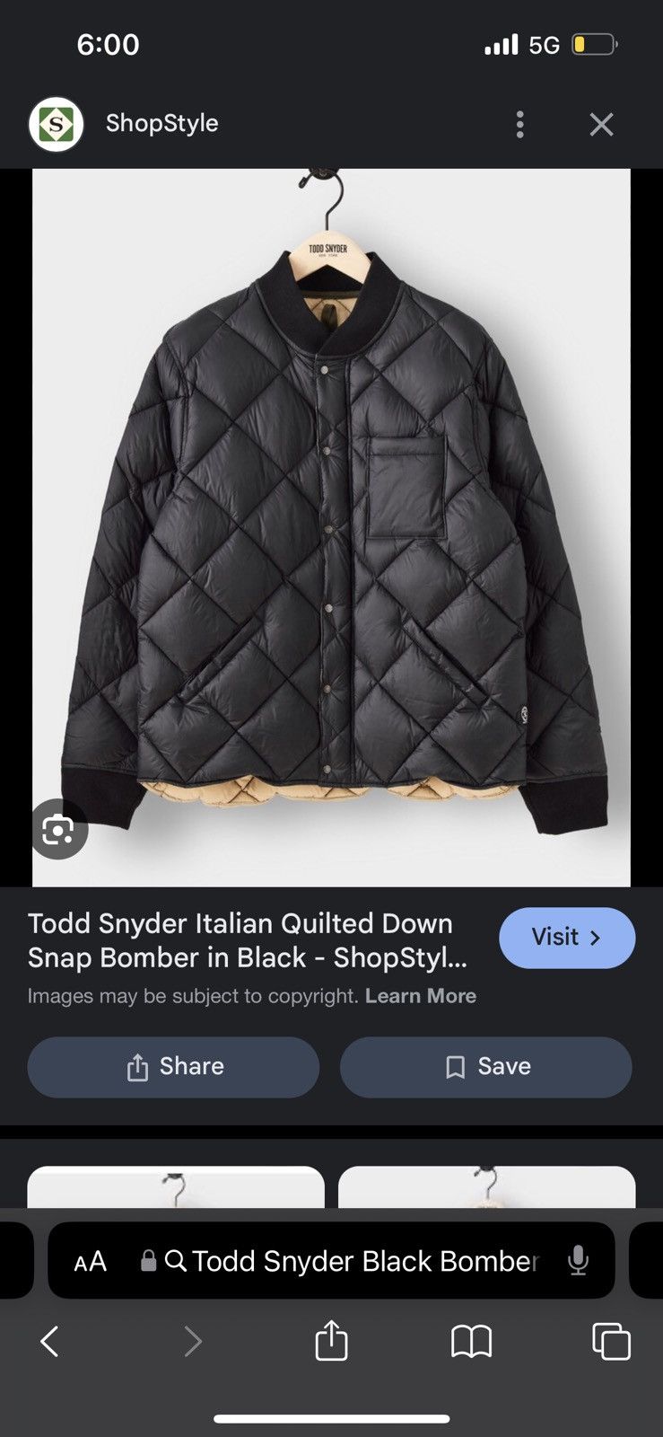 Todd Snyder Todd Snyder Quilted Bomber Jacket Size US S / EU 44-46 / 1 - 1 Thumbnail