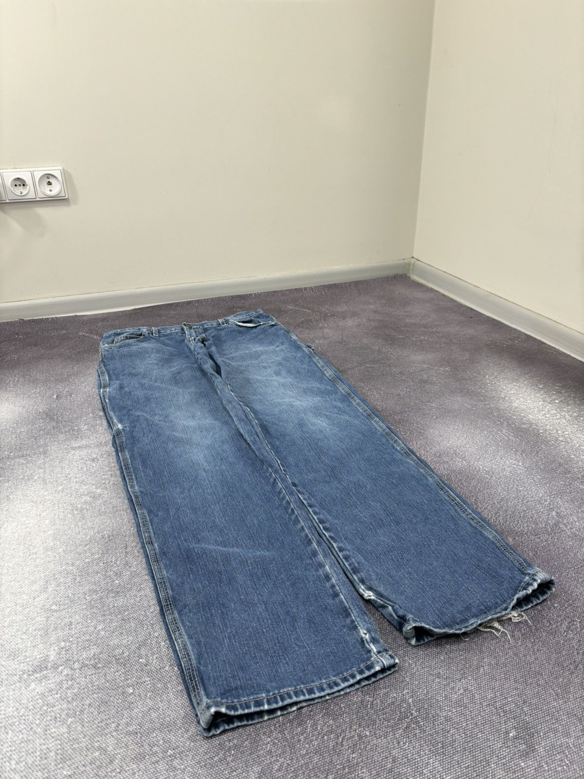 Dickies Vintage Dickies Y2K Relaxed Fit Faded Blue Work Baggy Jeans Size US 34 / EU 50 - 12 Thumbnail