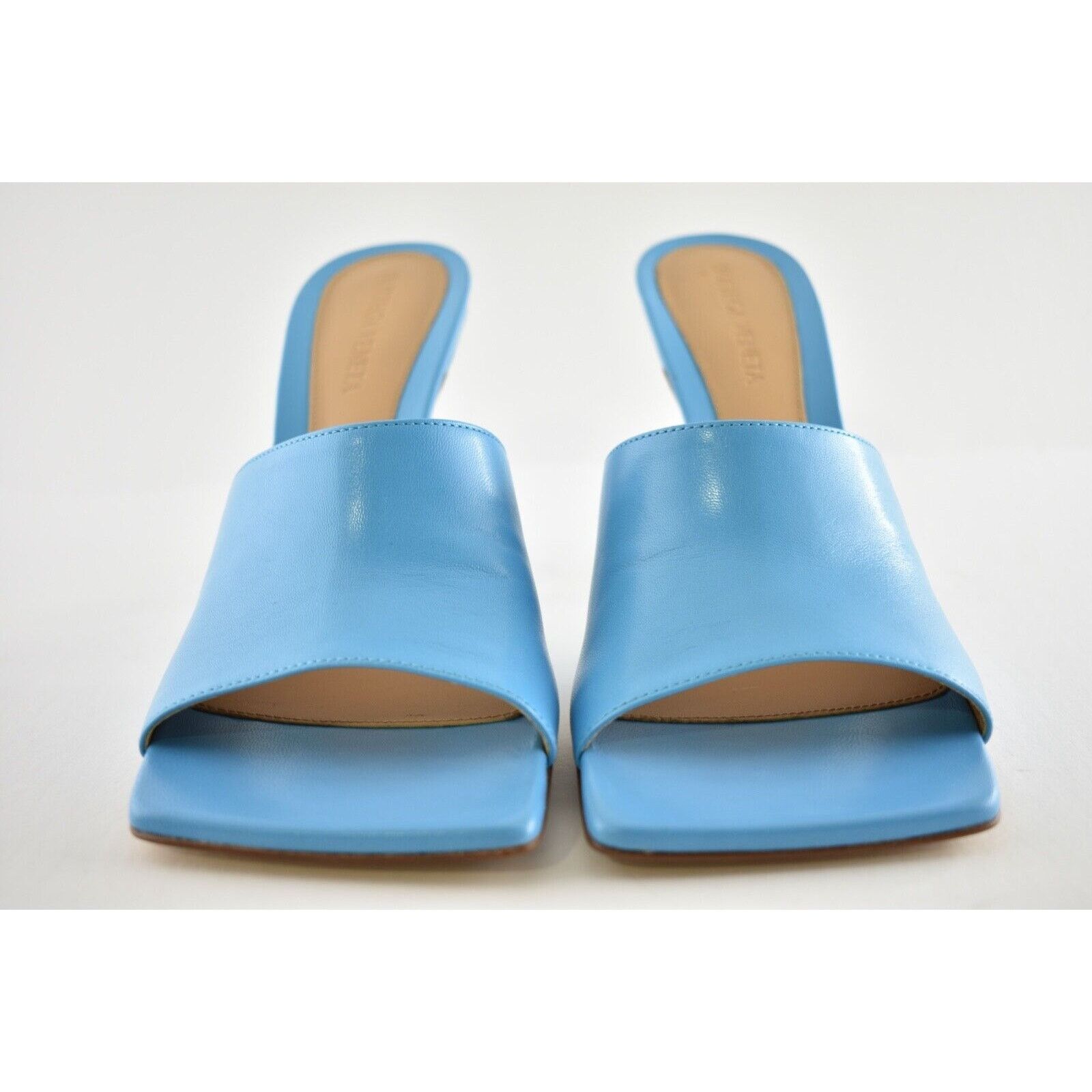 Bottega Veneta Stretch Square Toe Blue Backless Sandal Mule Heel Pump 38.5 Size US 8.5 / IT 38.5 - 5 Thumbnail