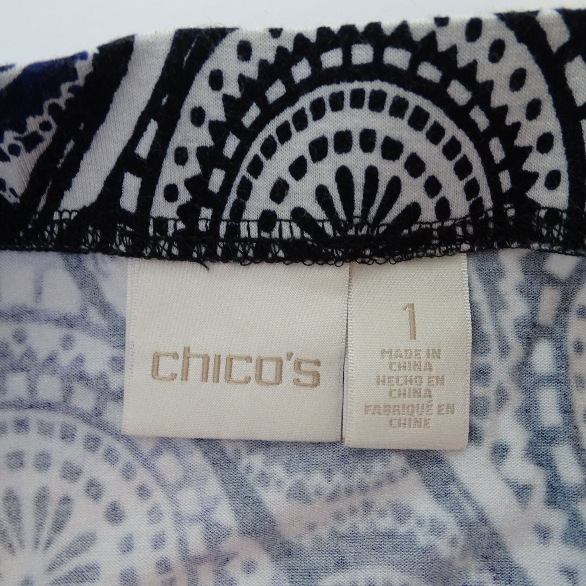 Chicos Chicos Geometric Print A-line Maxi Skirt Black White Size M Size 30" / US 8 / IT 44 - 4 Thumbnail