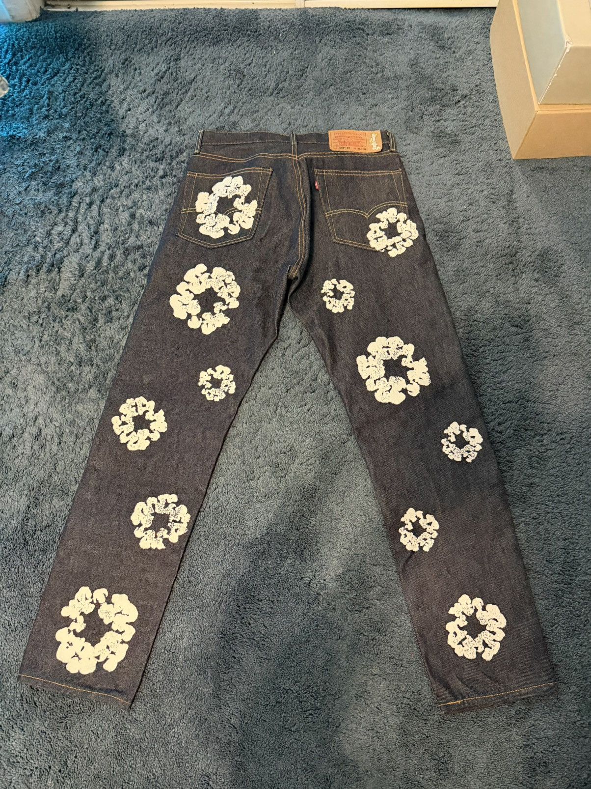 DENIM TEARS LEVIS DENIM TEARS RAW INDIGO JEANS Size US 31 - 2 Thumbnail