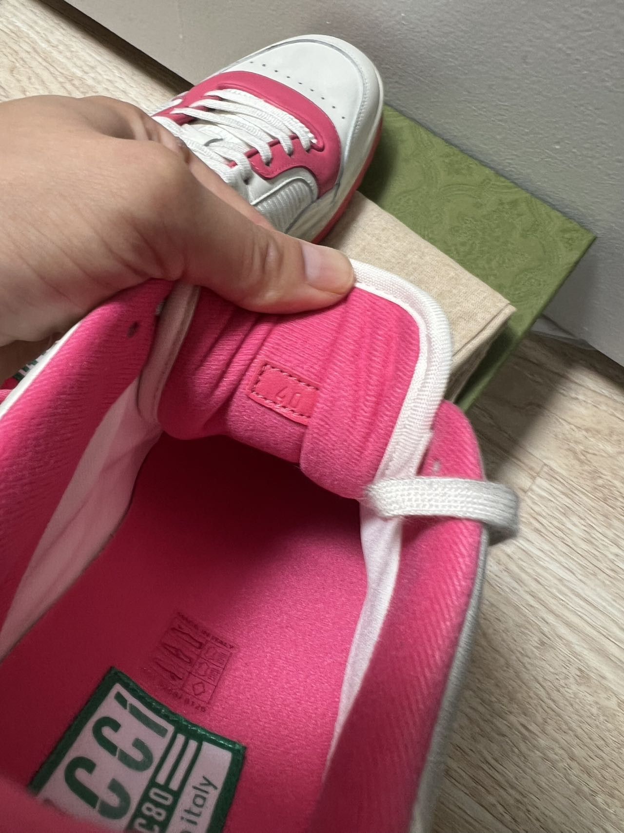 Gucci Gucci MAC80 Sneaker 'Off White Pink' 749909-AAB79-9152 Size US 10 / IT 40 - 5 Thumbnail