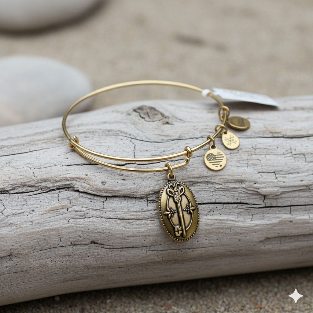 Other Alex & Ani 7.75" NEW Bracelet Gold Key to Life Love Energy Size ONE SIZE - 10 Thumbnail