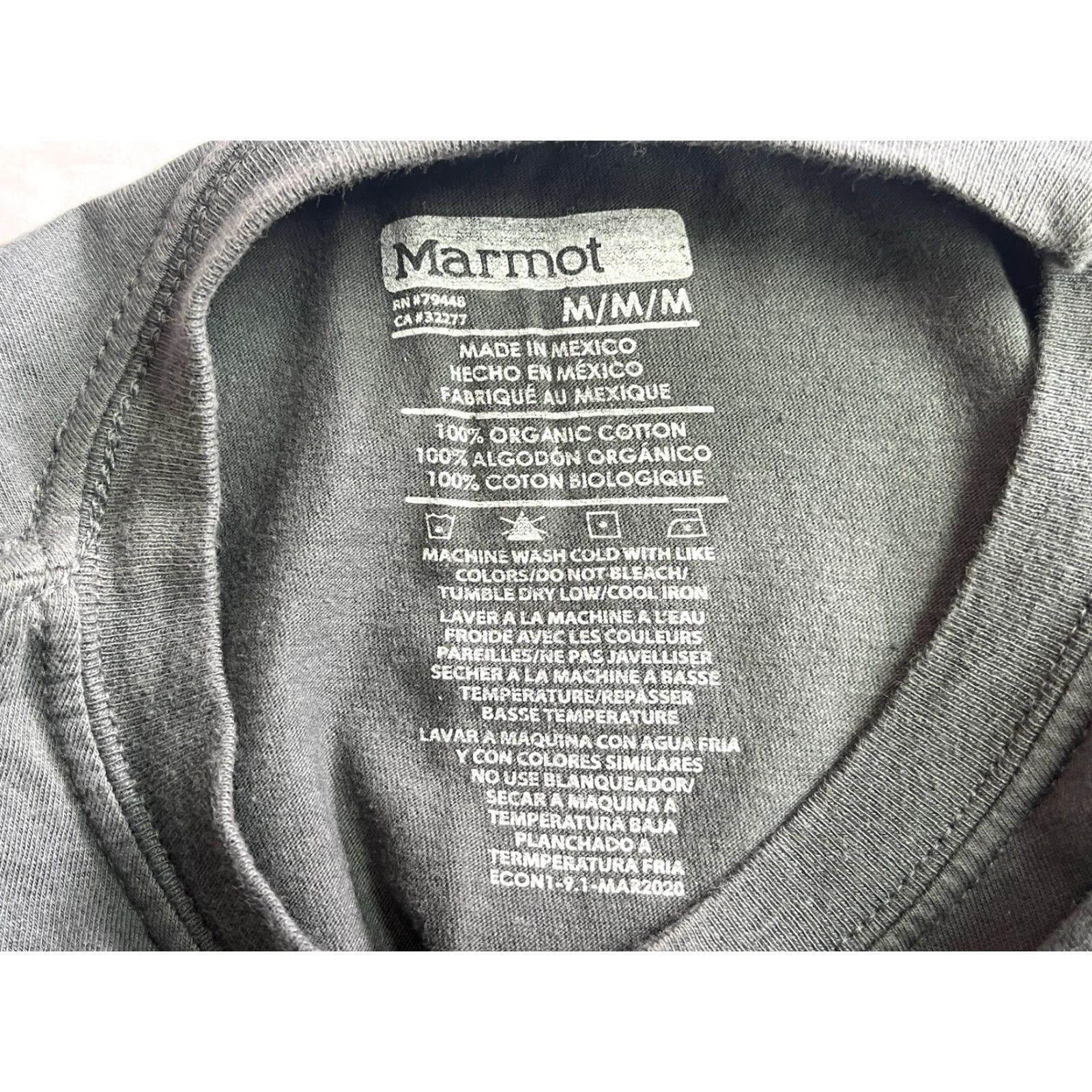 Marmot Marmot Mountain-Graphic T-Shirt Gray Men's Medium Cotton Logo Outdoors Nature Backpacking Shirts Size US M / EU 48-50 / 2 - 5 Thumbnail