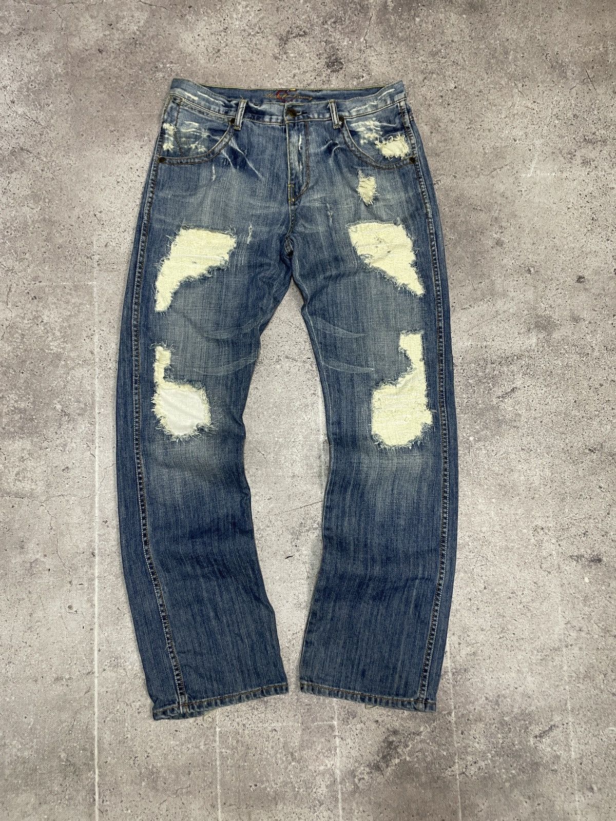 G-Star Vintage Y2K Junya Watanabe Style Distressed Jeans Pants Size US 32 / EU 48 - 4 Thumbnail
