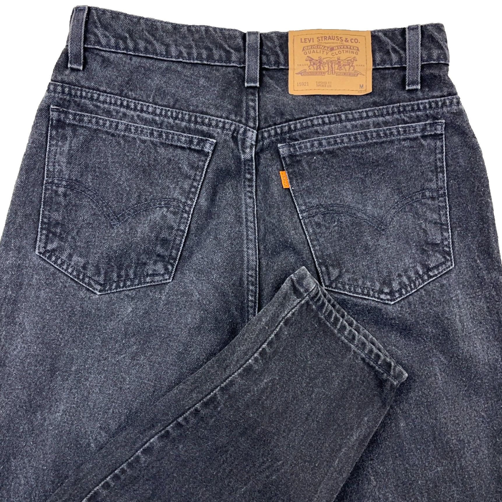 Levi's VINTAGE Levi's 921 Jeans Women 12 Tapered Black 29x31 USA 80s 90s Jeans Womens Size 34" / US 12 / IT 48 - 2 Thumbnail