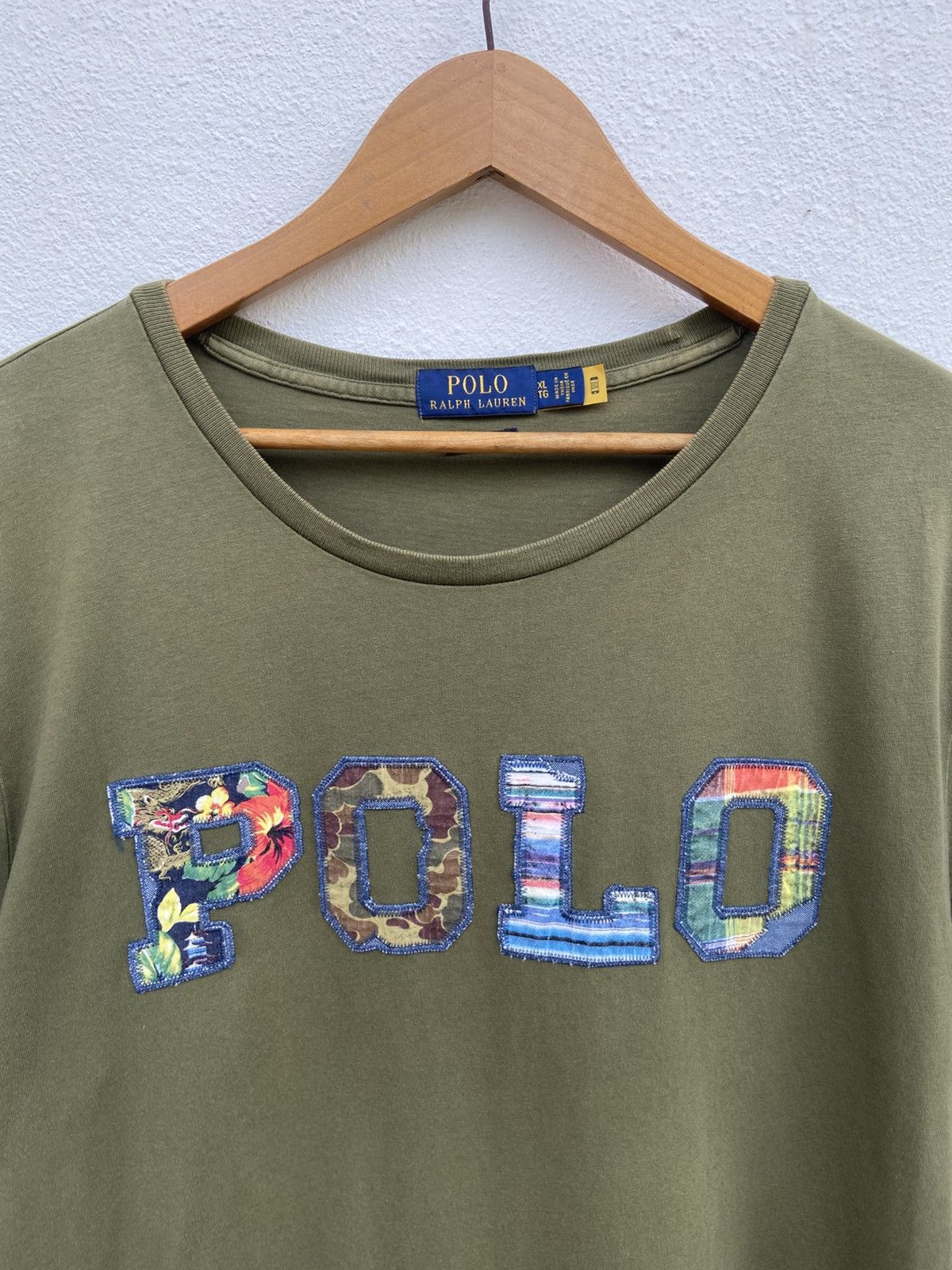 Polo Ralph Lauren 🔥 Polo Ralph Lauren t shirt spell out faded green Size US L / EU 52-54 / 3 - 2 Thumbnail