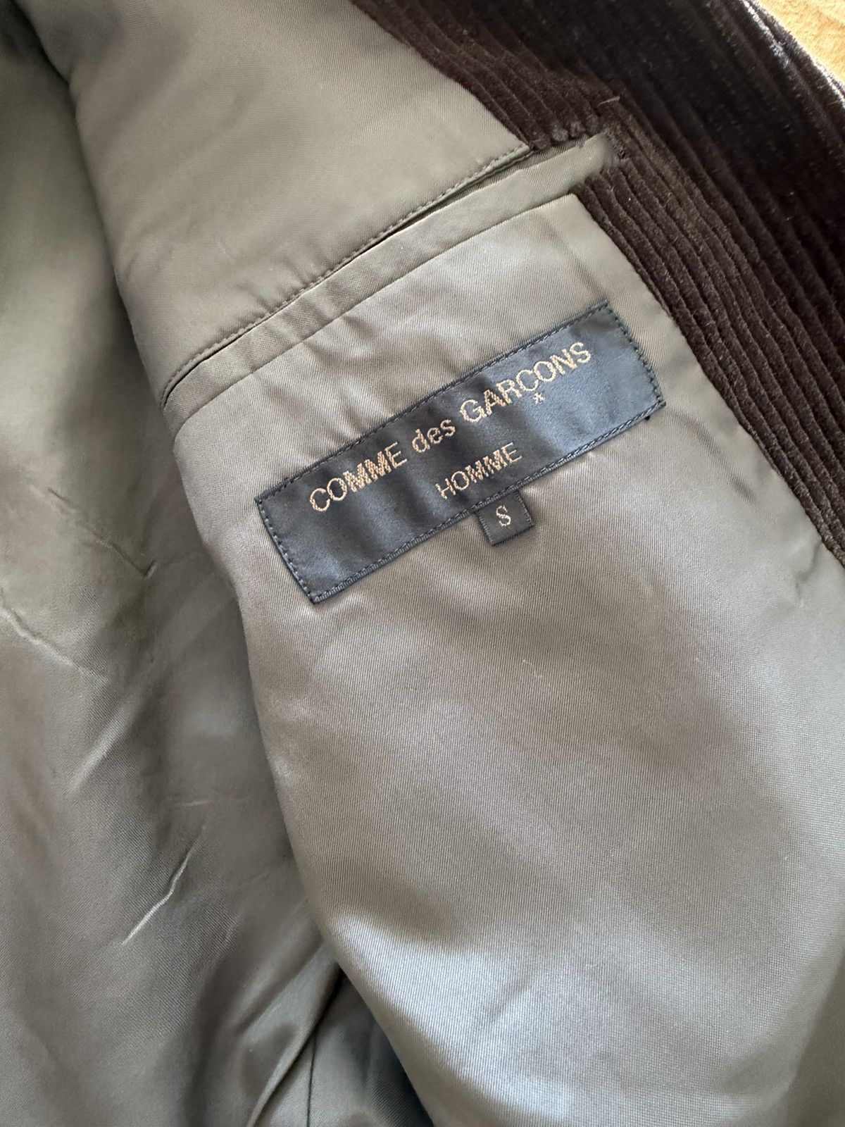 Comme des Garcons Homme Vintage Comme Des Garson Brown Corduroy Blazer Size 36R - 6 Thumbnail