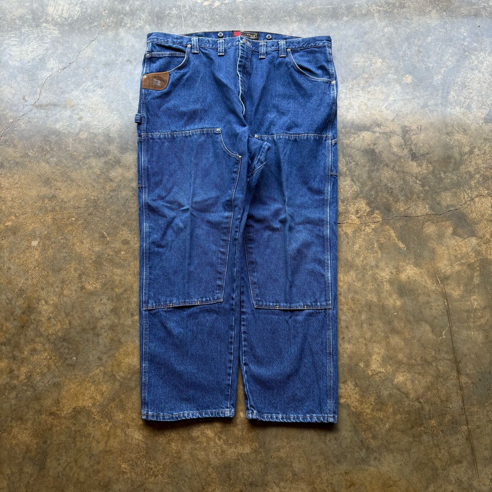 Wrangler Vintage Baggy Carhartt Style Double Knee Jeans Size US 44 / EU 60 - 2 Thumbnail