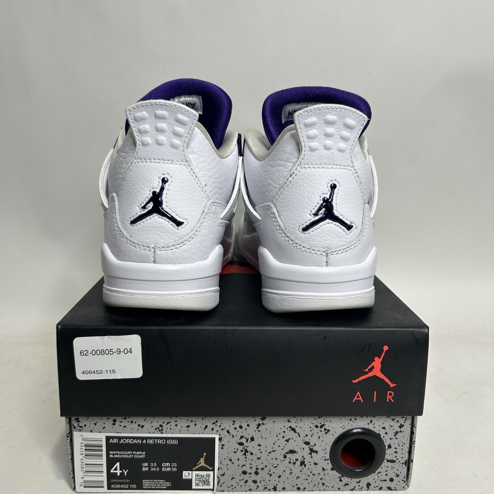 Jordan Brand Nike Air Jordan 4 Retro GS “Purple Metallic” 2024 Size US 5.5 / IT 35.5 - 5 Thumbnail