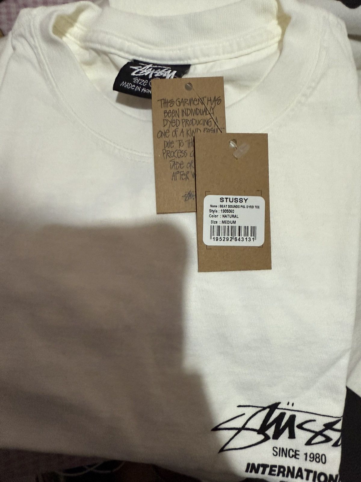 Stussy STUSSY BEAT SOUNDS TEE (WHITE) Size US M / EU 48-50 / 2 - 4 Thumbnail