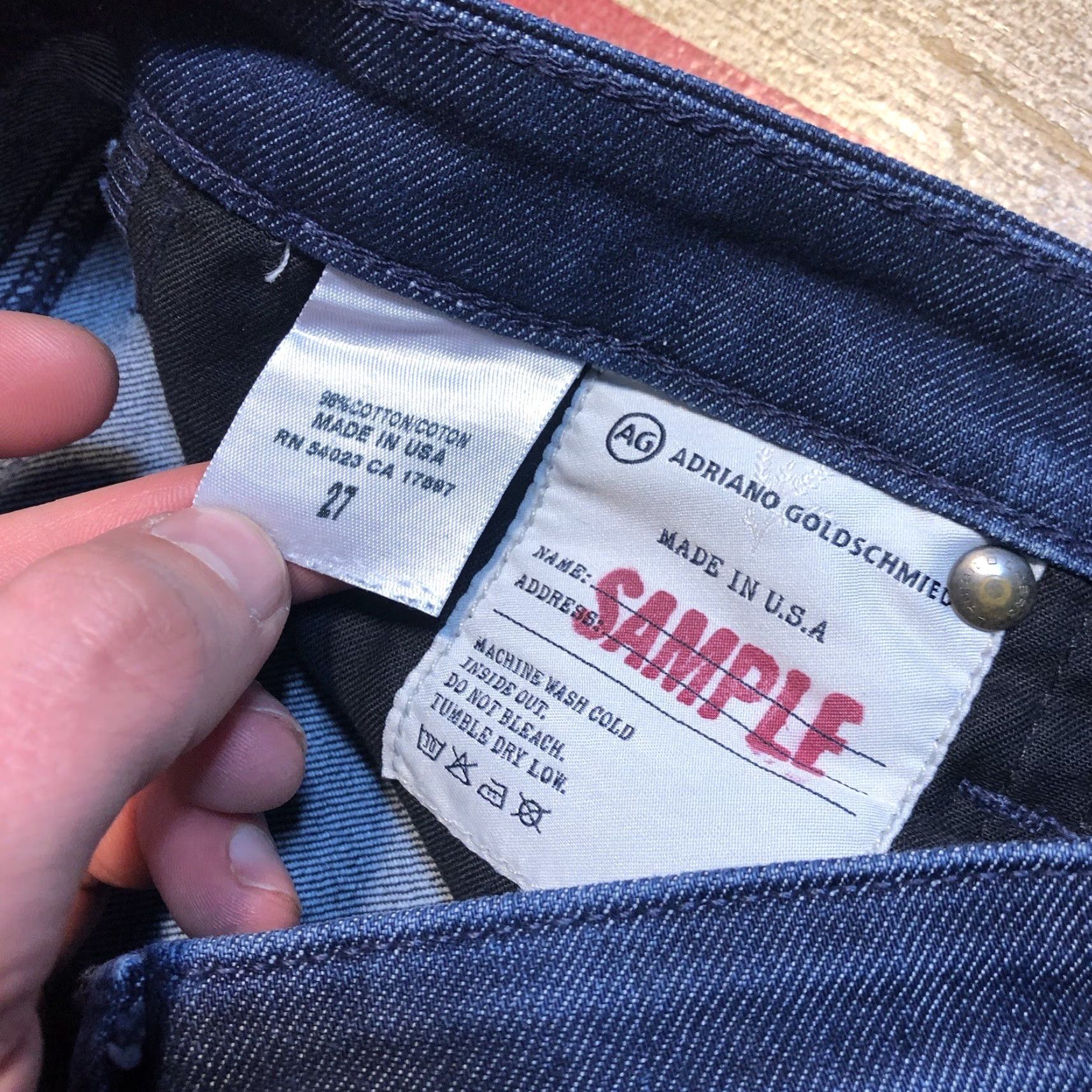Vintage AG Adriano Goldschmied The Stilt Jeans Women 5-Pocket Slim Skinny Zip Belt Loops Blue 30.5 Inseam Size 27" / US 4 / IT 40 - 7 Thumbnail