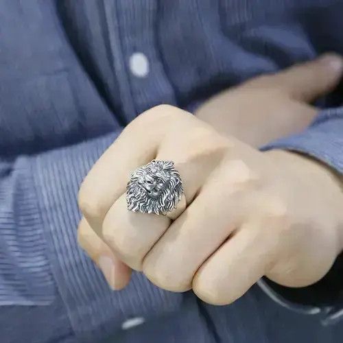 Jewelry Retro Lion Ring Size ONE SIZE - 4 Thumbnail