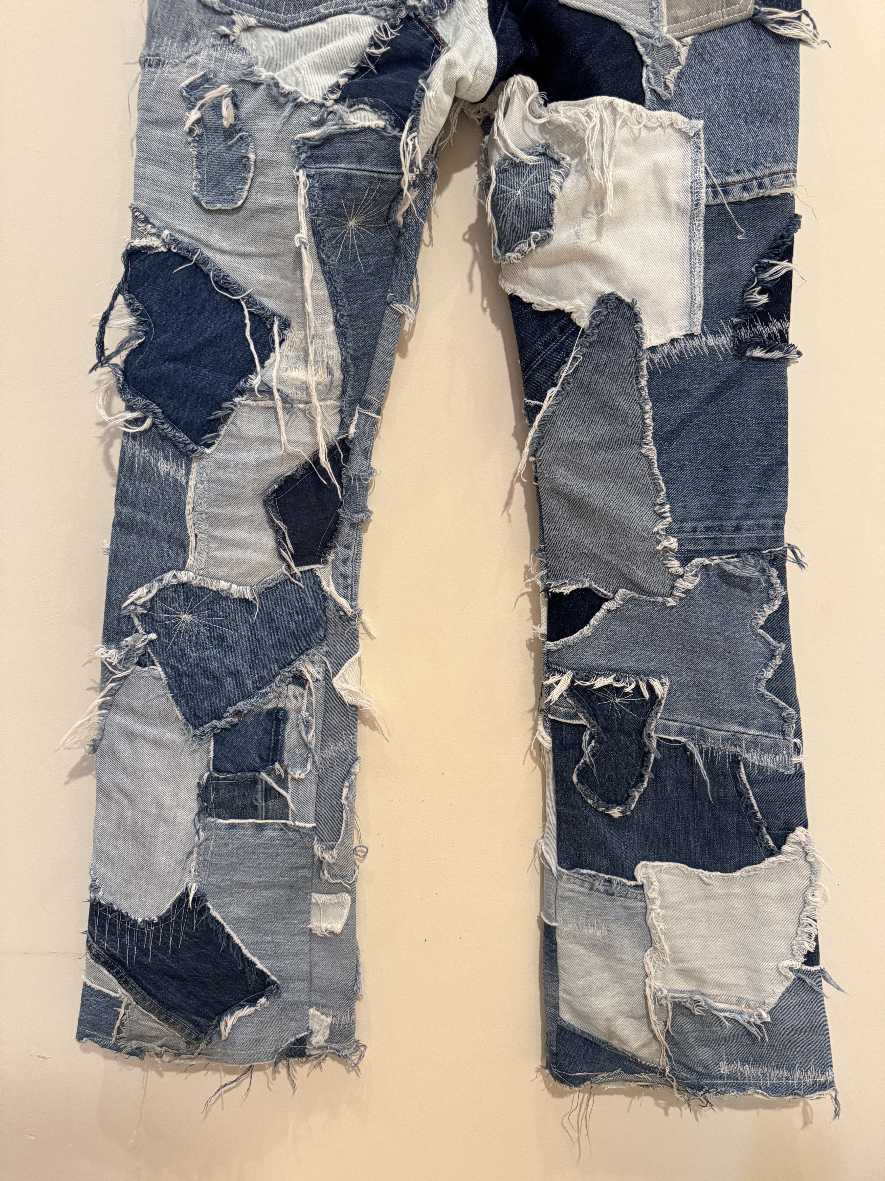 Gallery Dept. Gallery Dept. Logan Recycled Patchwork Blue Denim Jeans 30 Size US 30 / EU 46 - 5 Thumbnail