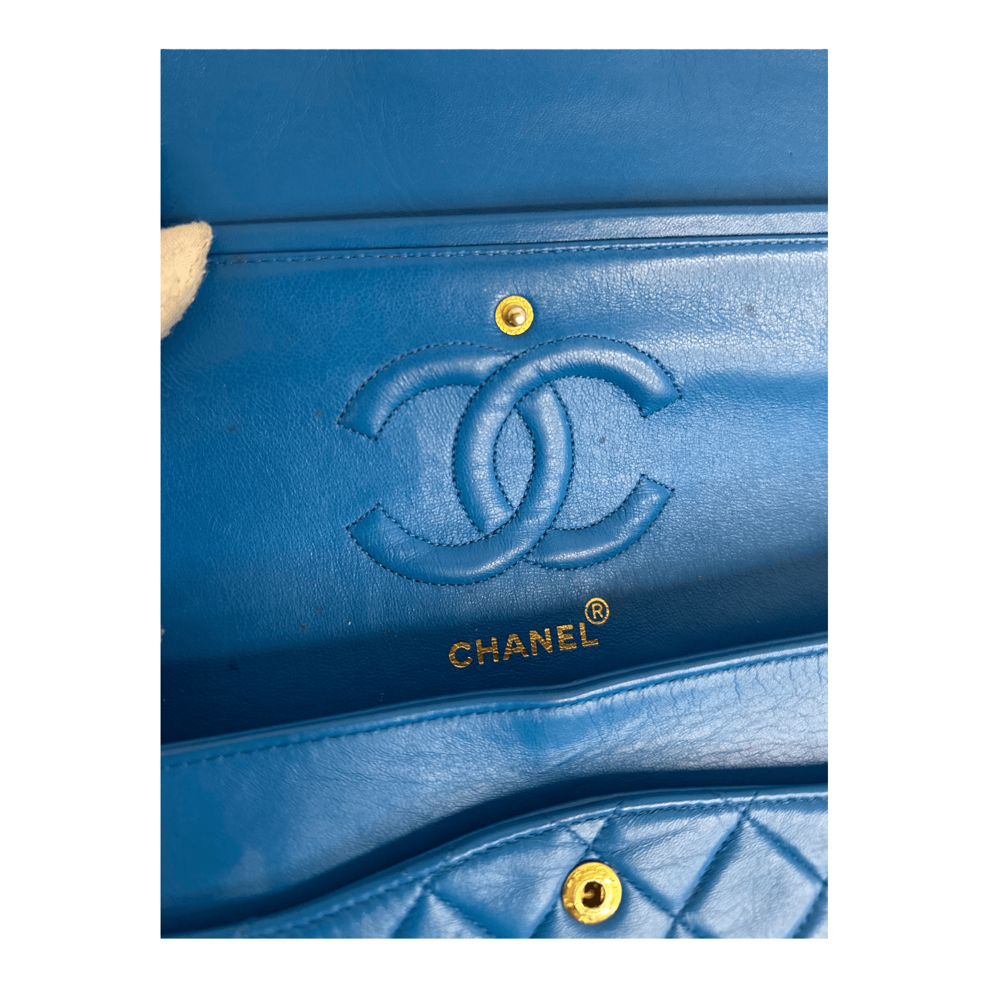Chanel Chanel Blue Medium Classic Lambskin Double Flap Size ONE SIZE - 8 Thumbnail