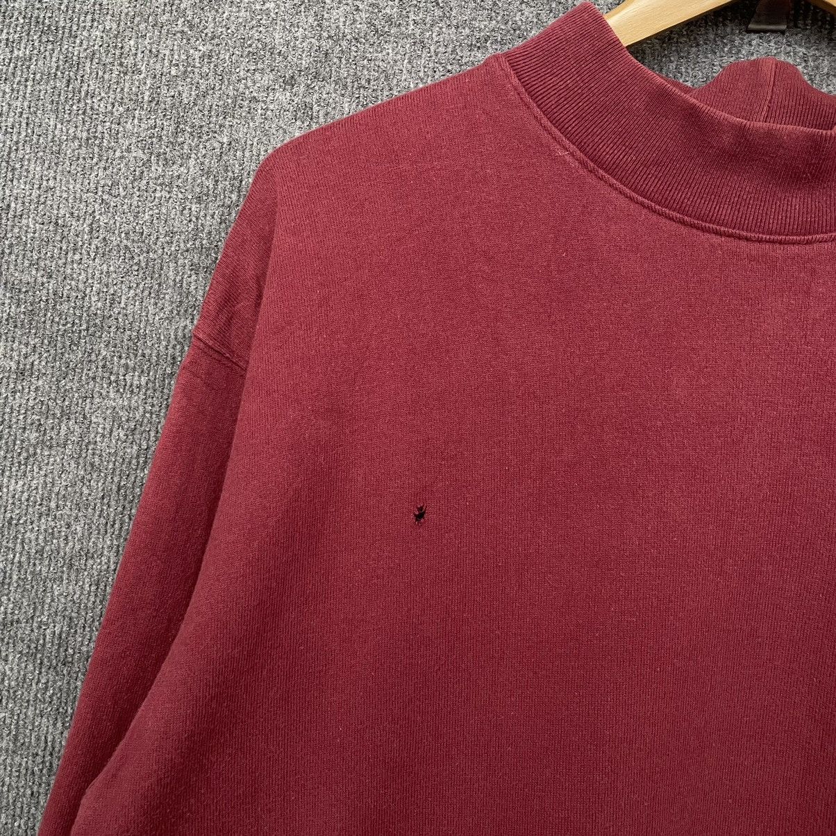 Vintage Vintage High Neck Blank Faded Burgundy L/S T Shirt Size US L / EU 52-54 / 3 - 2 Thumbnail