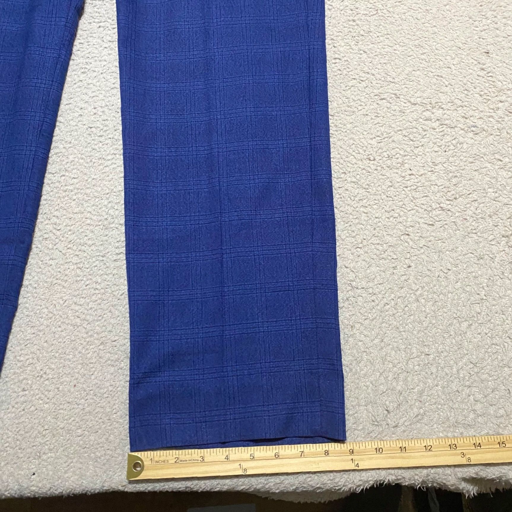 Vintage NWT Oak Hill Dress Pants Mens 44x32 Blue Plaid Straight Mid Rise Business New Size US 44 / EU 60 - 5 Thumbnail