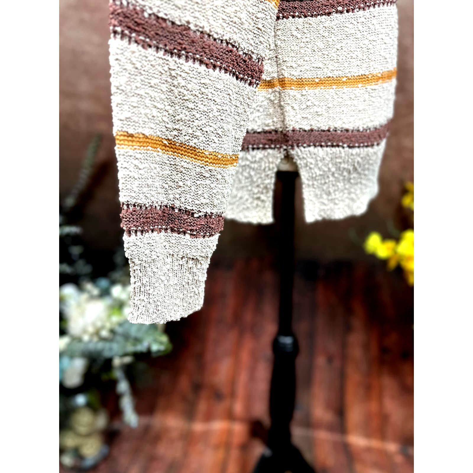 Other Mason & Belle Ellie Textured Sweater Cream/Browns L Size L / US 10 / IT 46 - 10 Thumbnail
