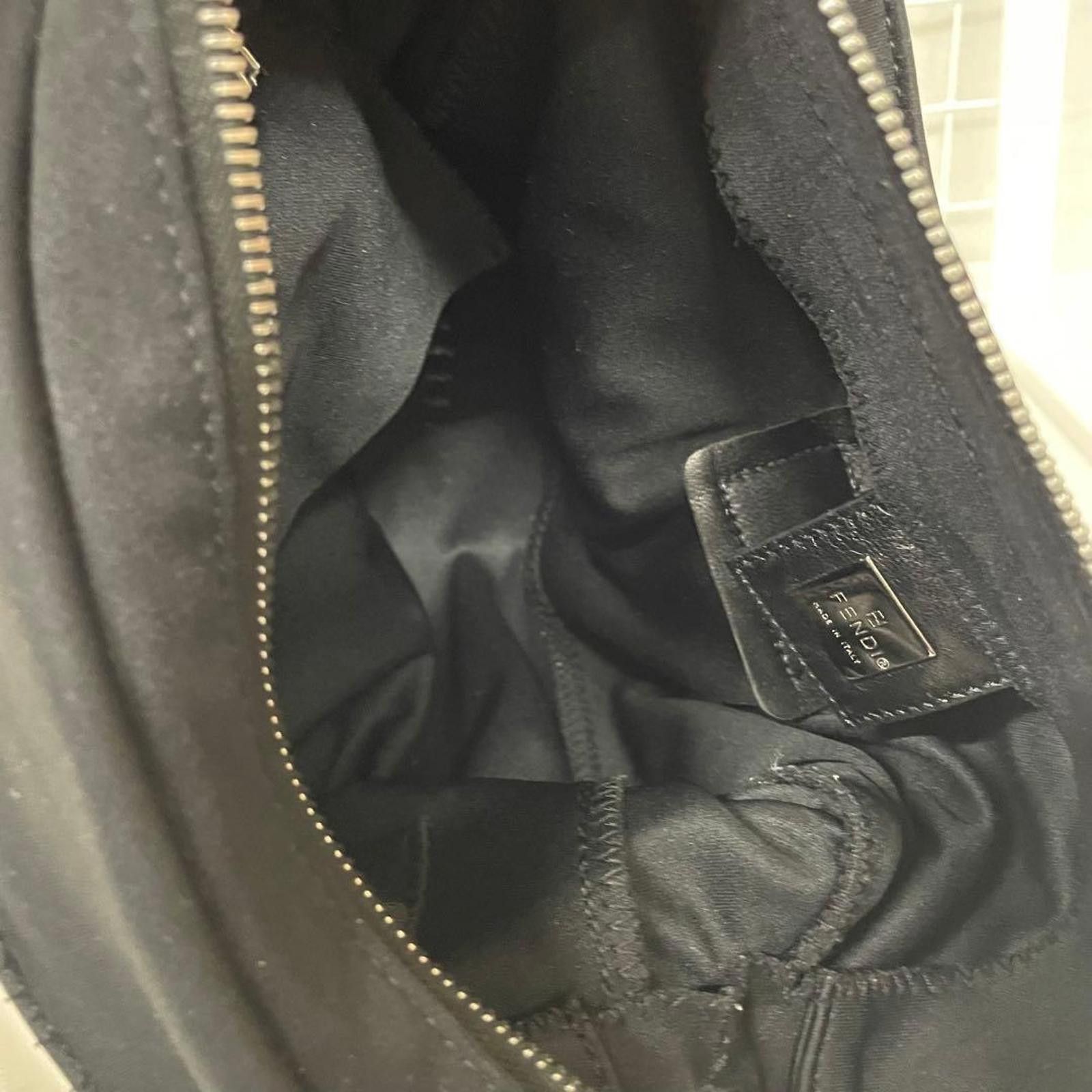 Fendi Fendi - Black Nylon Baguette Shoulder Bag Size ONE SIZE - 7 Thumbnail