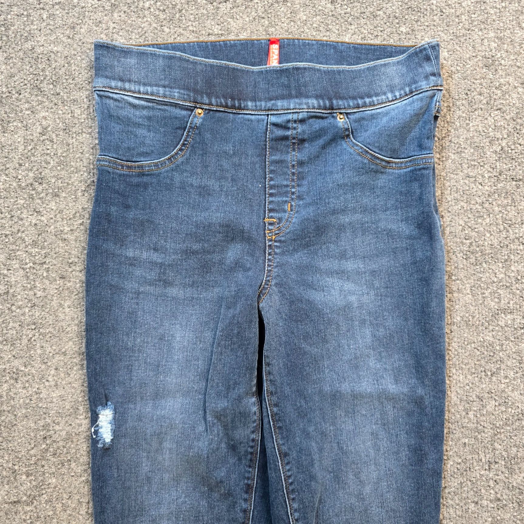 Spanx Spanx Jeans Women Medium Pull On Stretchy Distressed Skinny Casual Slimming Jeans Size 32" / US 10 / IT 46 - 2 Thumbnail
