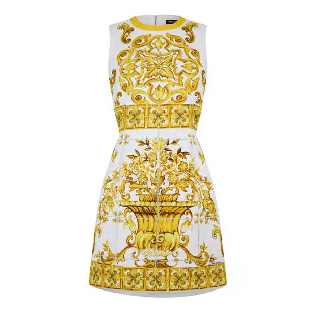 Dolce & Gabbana o1g2r1mq1024 Mini Dresses in White & Gold Size M / US 6-8 / IT 42-44 - 1 Thumbnail