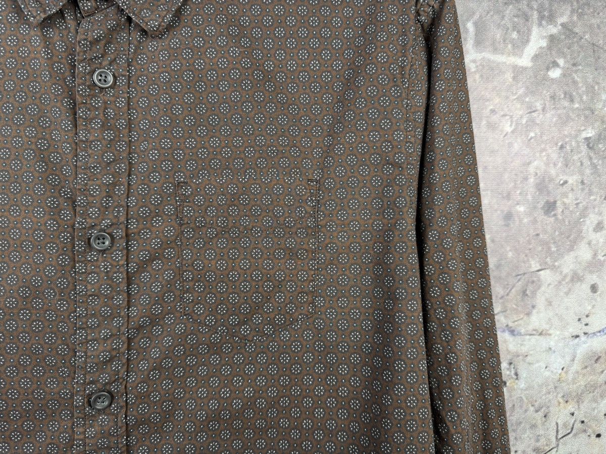 Allsaints AllSaints Vineland Shirt Brown Geometric Button Up Men Size US M / EU 48-50 / 2 - 5 Thumbnail