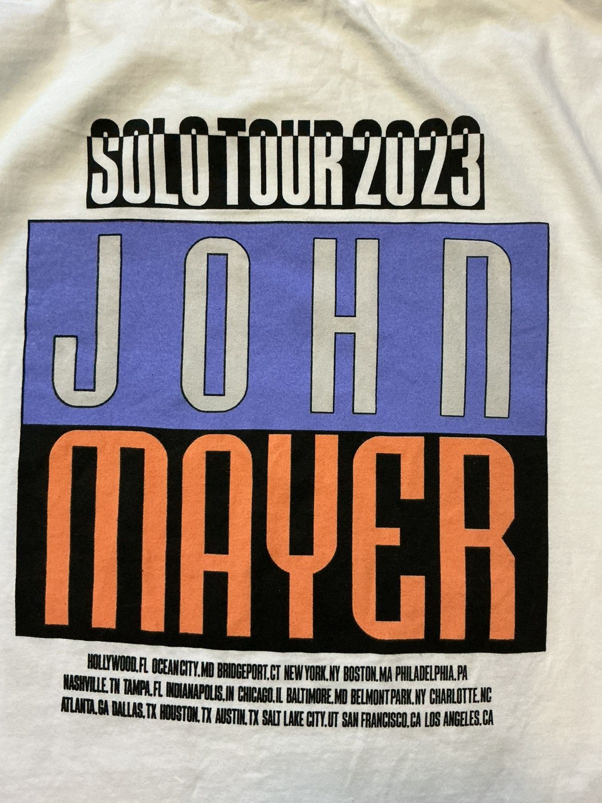 Comfort Colors John Mayer Solo Tour 2023 Official Merch Graphic S/S T-Shirt Size US L / EU 52-54 / 3 - 10 Thumbnail