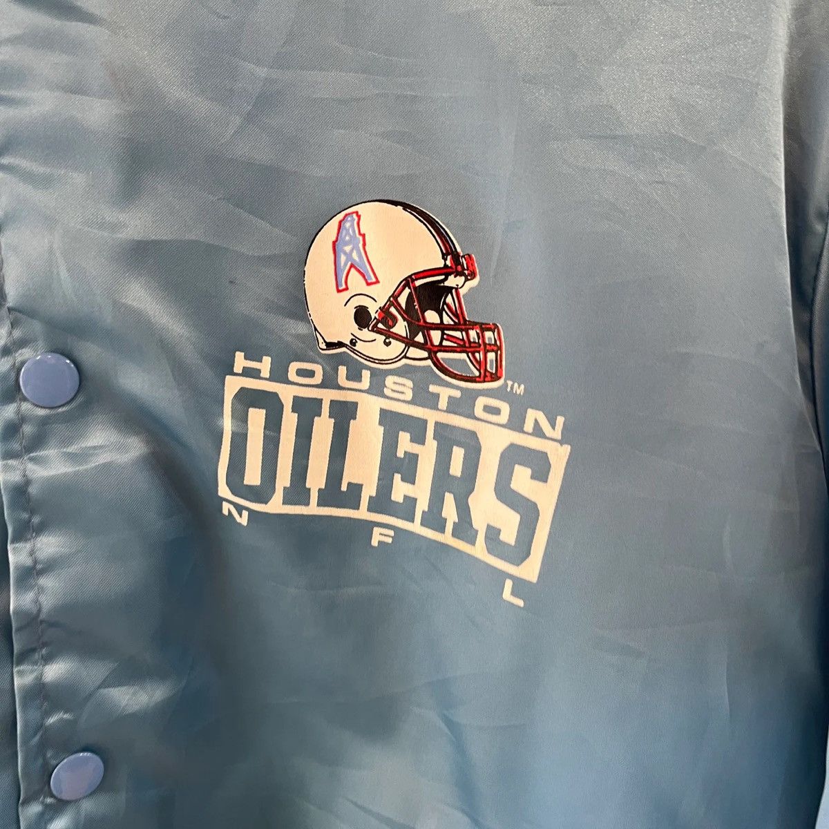 Chalk Line Vintage Houston Oilers Chalk Line Satin Bomber Jacket Size US M / EU 48-50 / 2 - 5 Thumbnail