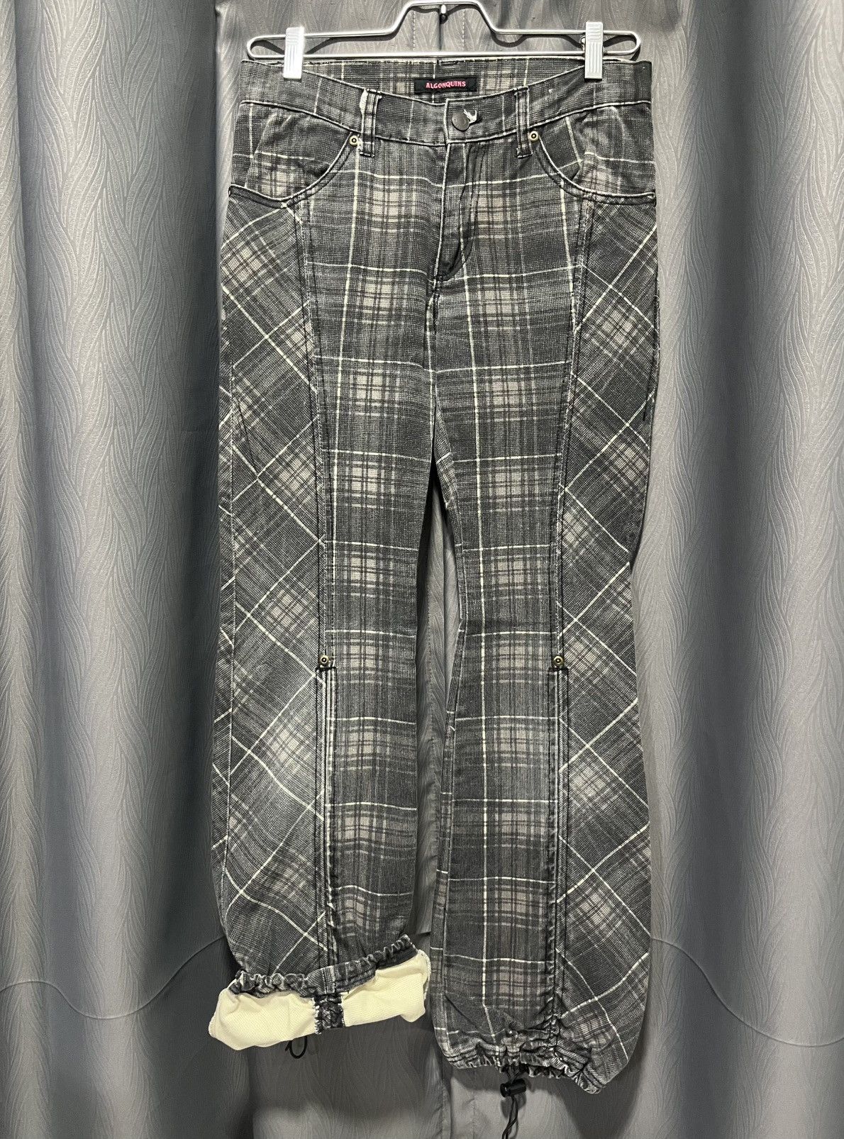 Hysteric Glamour Algonquins Gothic Punk Bondages Plaid Pants Size 29" - 1 Thumbnail