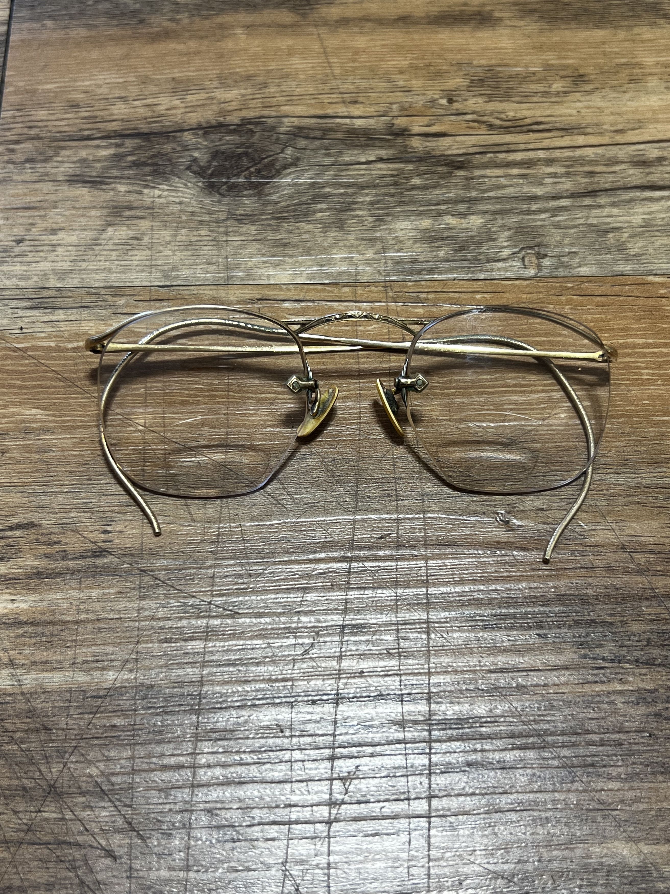 Vintage Vintage American Optical 12K GF Gold Frame Reading Glasses Size ONE SIZE - 1 Thumbnail
