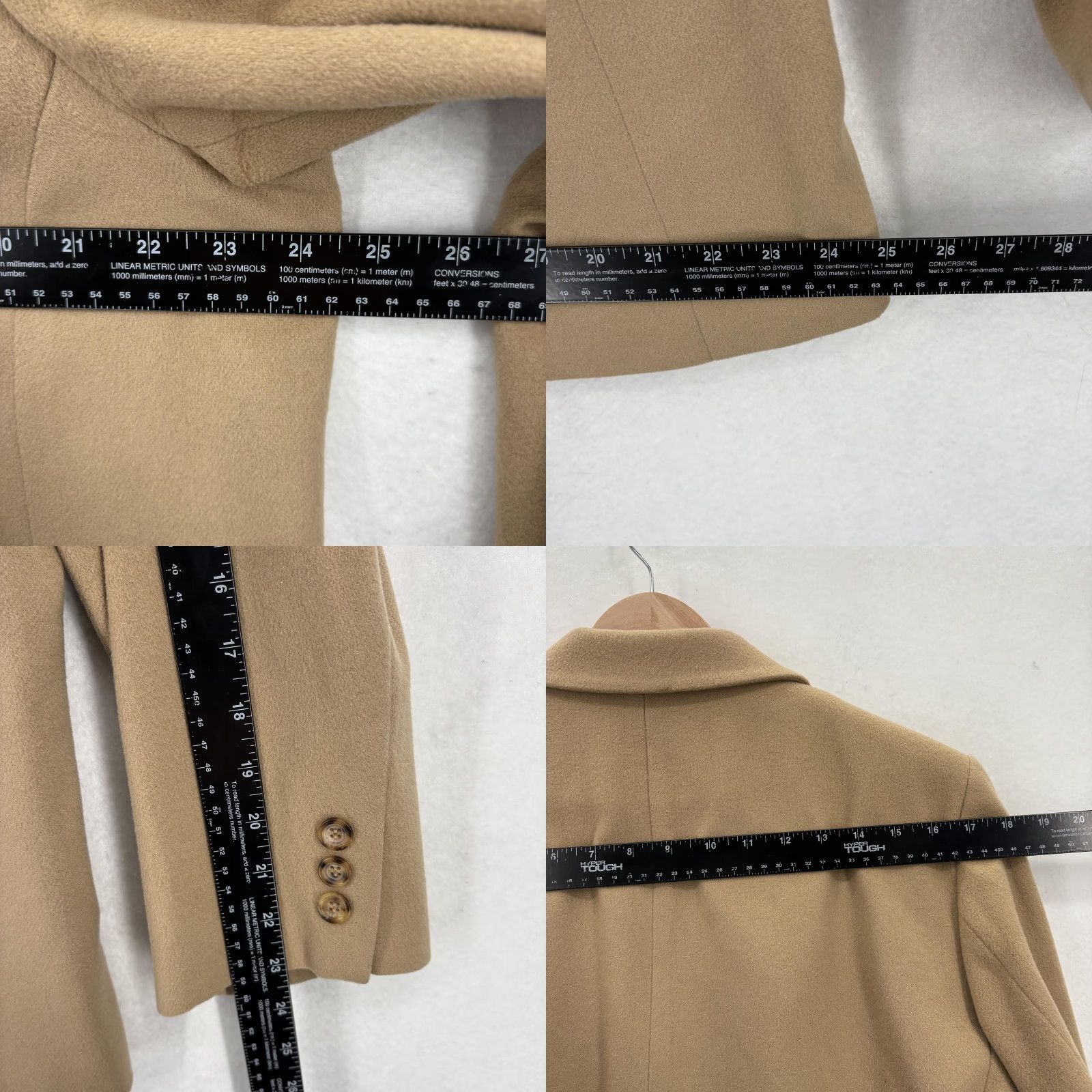 Vintage VINTAGE L.L.Bean Blazer Womens 18 Tan Wool Cashmere Lined 3 Button Jacket VTG Size XXL / US 16-18 / IT 52-54 - 9 Thumbnail
