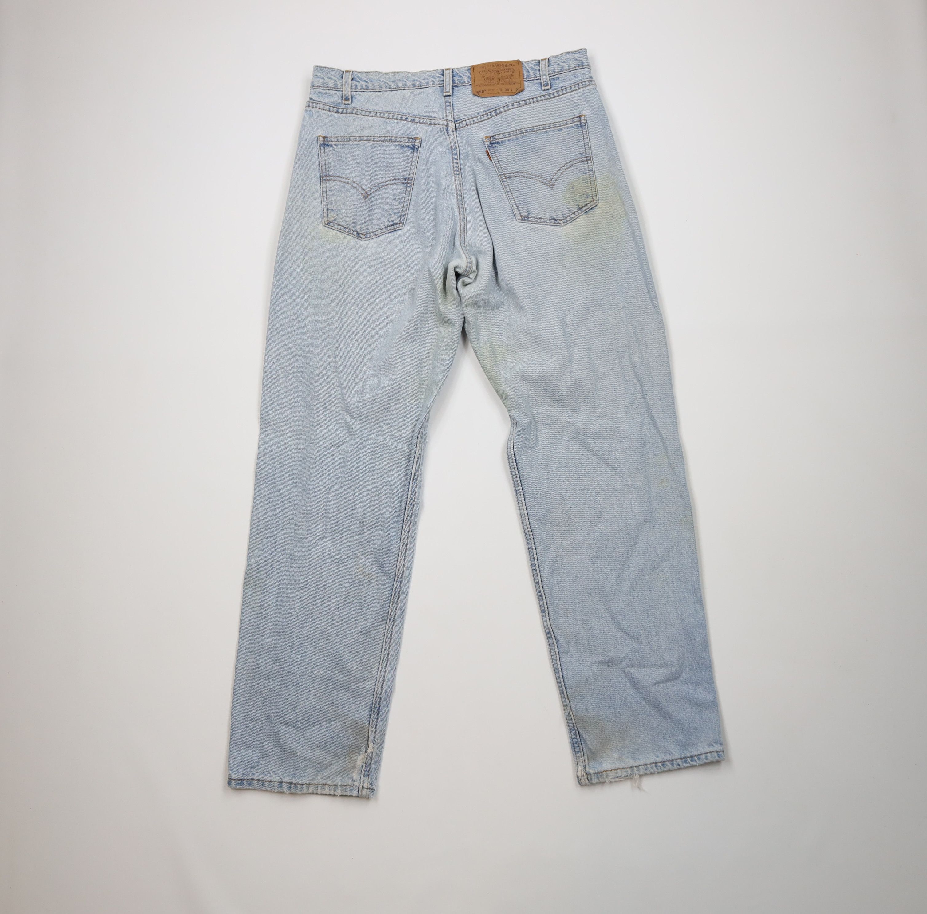 Levi's Vintage 90s Levis 550 Orange Tab Relaxed Fit Denim Jeans Size US 36 / EU 52 - 10 Thumbnail