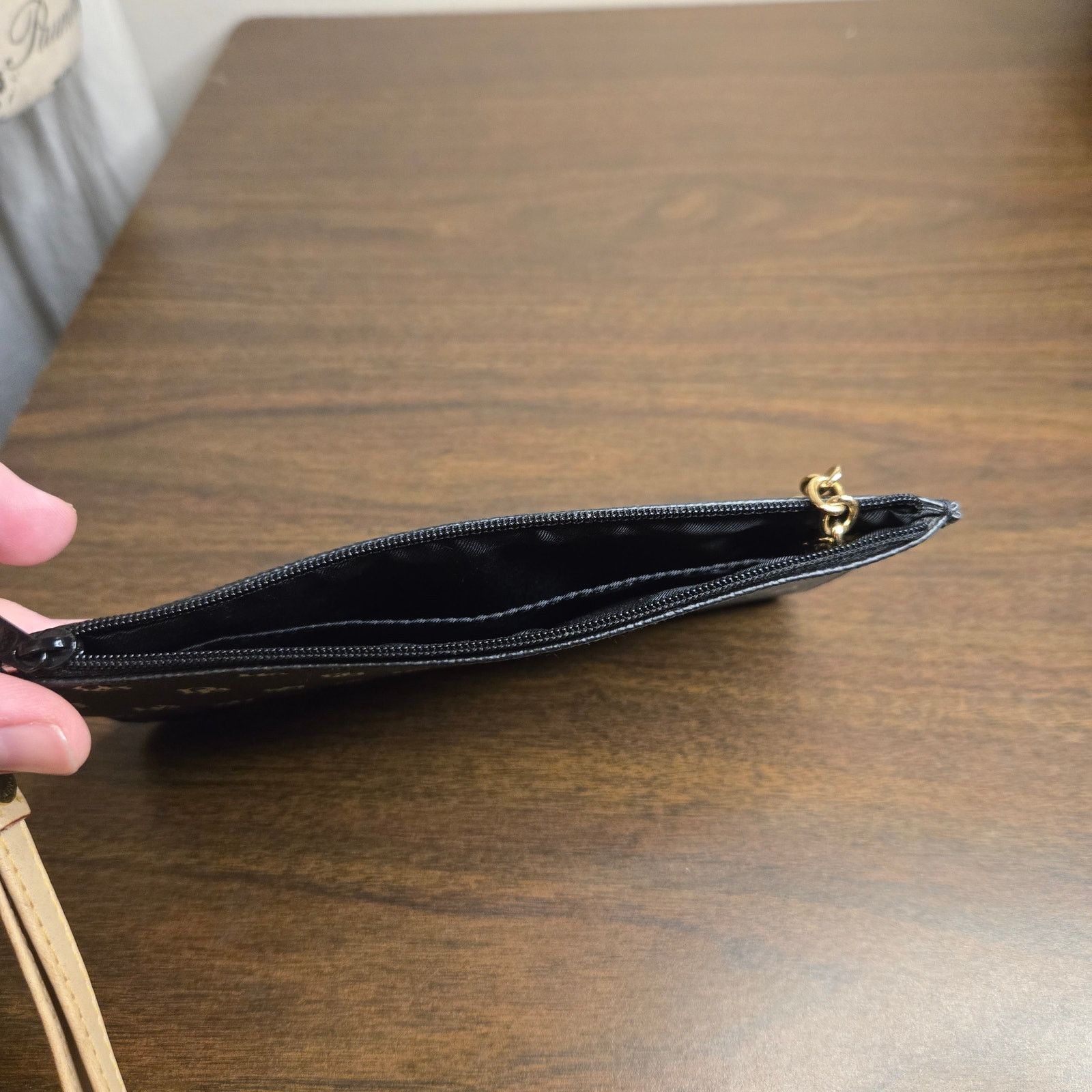 Dooney & Bourke Dooney Bourke Signature DB Monogram Wristlet Pouch Leather Size ONE SIZE - 4 Thumbnail