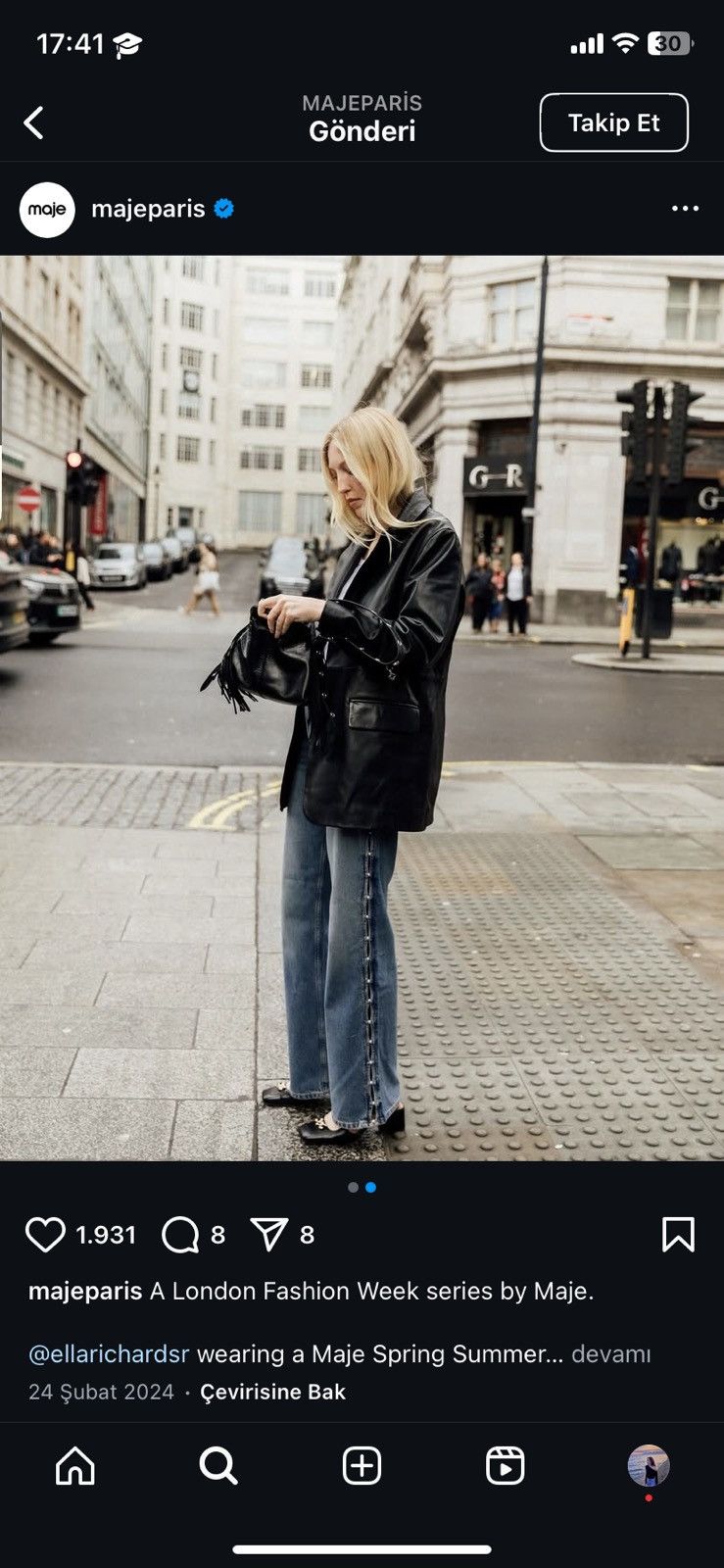 Maje Maje Paris FR38 size Size 27" / US 4 / IT 40 - 11 Thumbnail