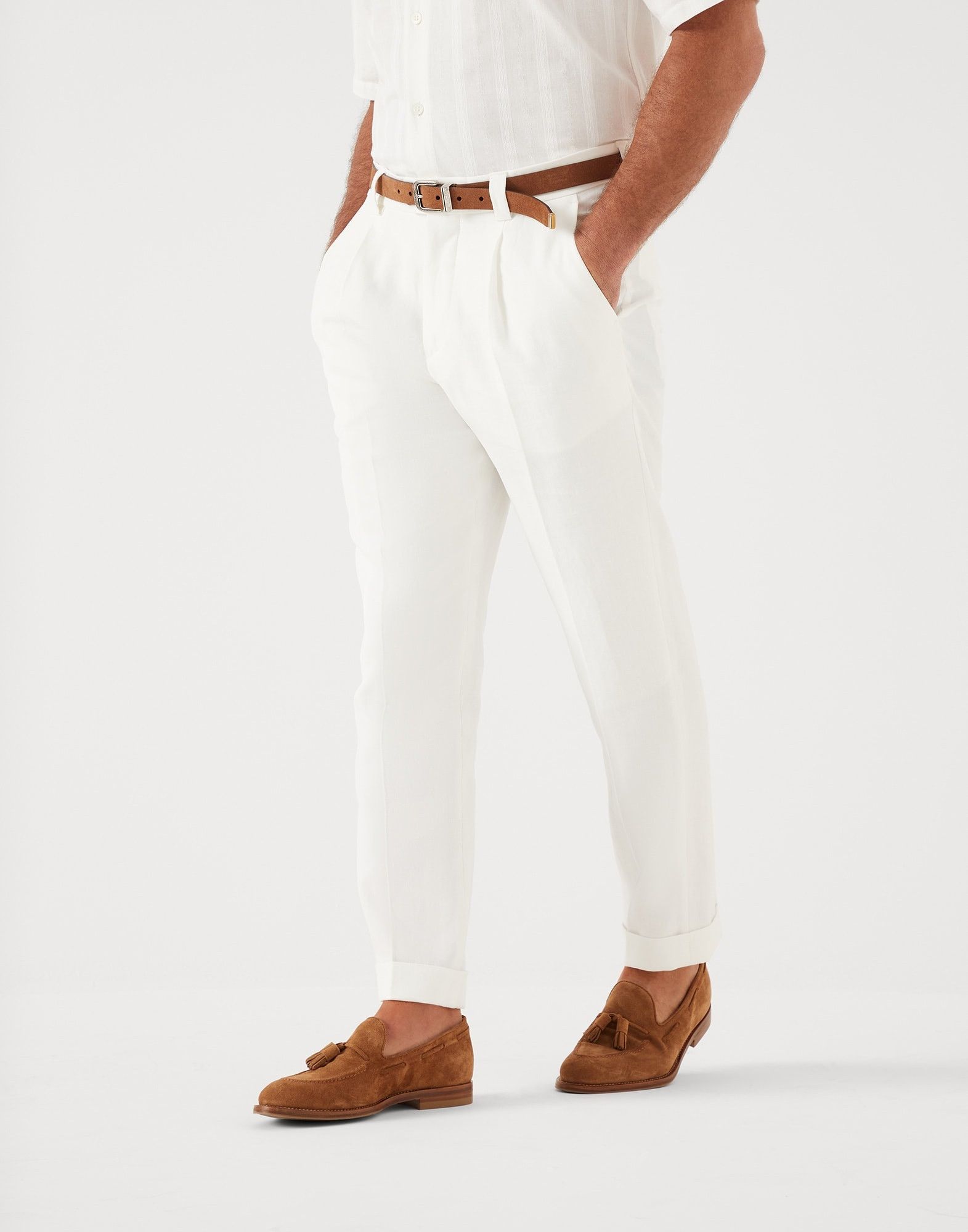 Brunello Cucinelli Pants in Open White Size US 36 / EU 52 - 1 Thumbnail