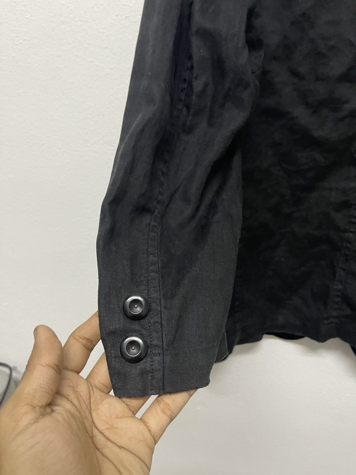 Yohji Yamamoto 80s YOHJI YAMAMOTO LINEN BLAZZER JACKET RARE Size L / US 10 / IT 46 - 18 Thumbnail