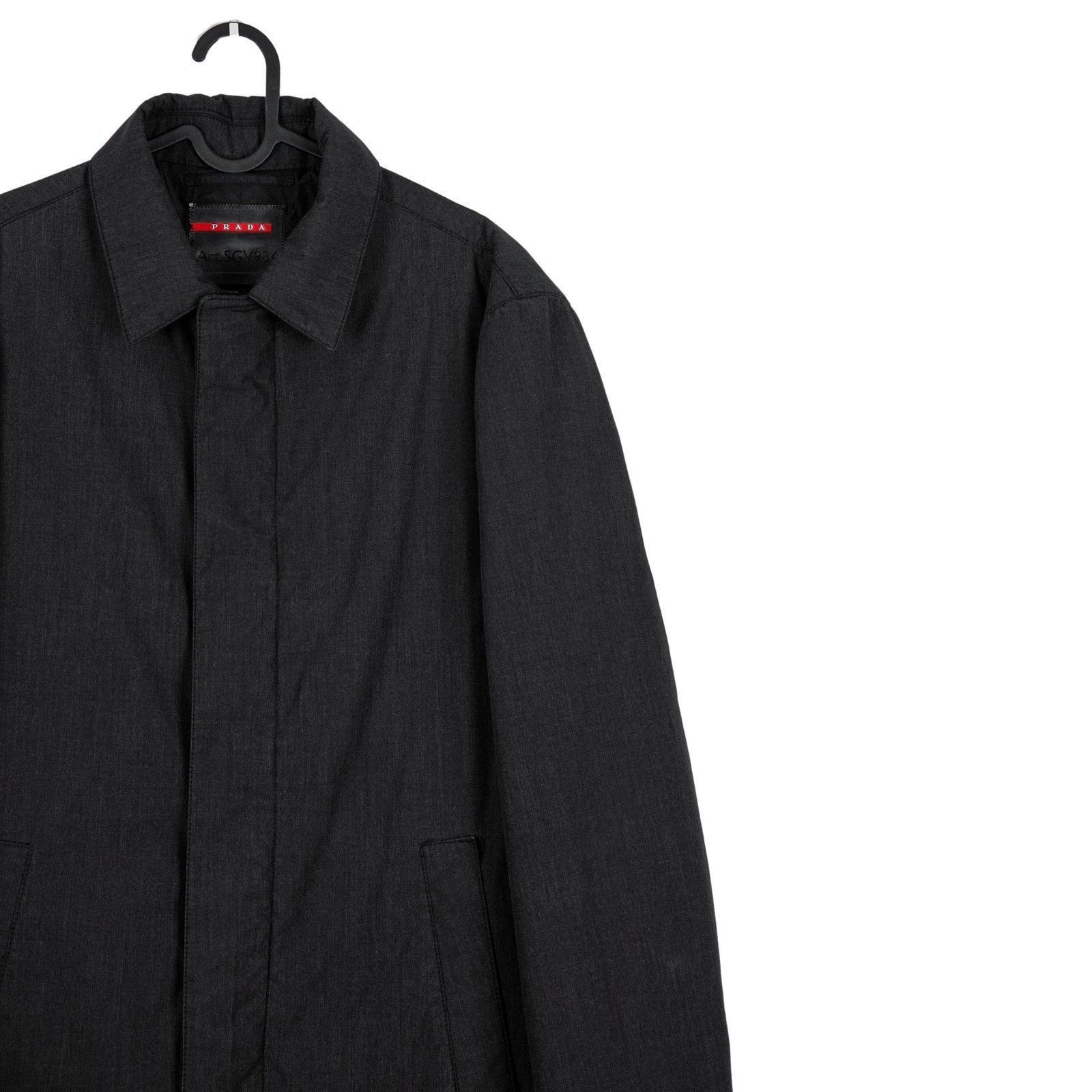Prada Prada Linea Rossa Gray Tab Logo Kevlar Tech Coat Jacket Size US XL / EU 56 / 4 - 2 Thumbnail
