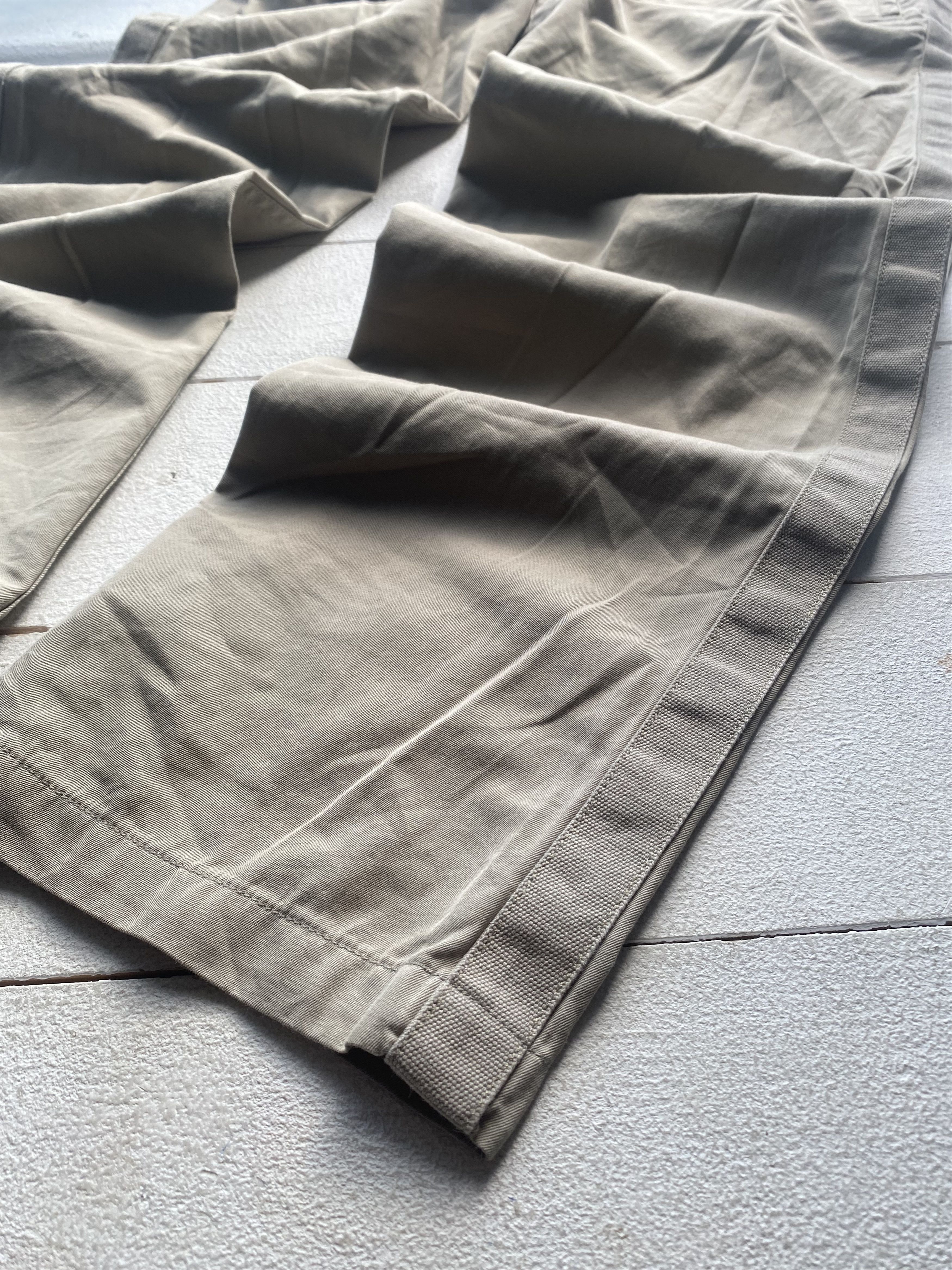 Dolce & Gabbana × Vintage 90s Dolce Gabbana Beige Striped Belted Designer Pants 34 Size US 34 / EU 50 - 5 Thumbnail