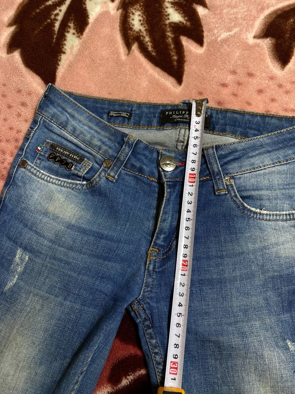 Philipp Plein Philipp Plein Design FW14 Distressed Denim Army Blue Jeans Size US 26 / EU 42 - 6 Thumbnail