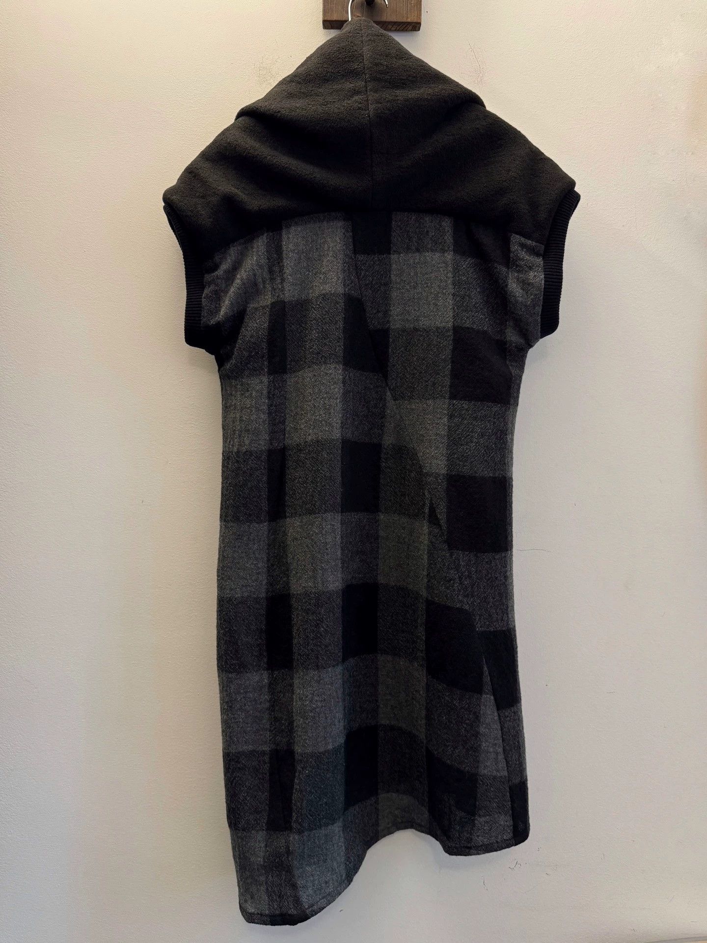 Vintage Japanese Vintage Wool Plaid Structured Collar Dress Size M / US 6-8 / IT 42-44 - 9 Thumbnail