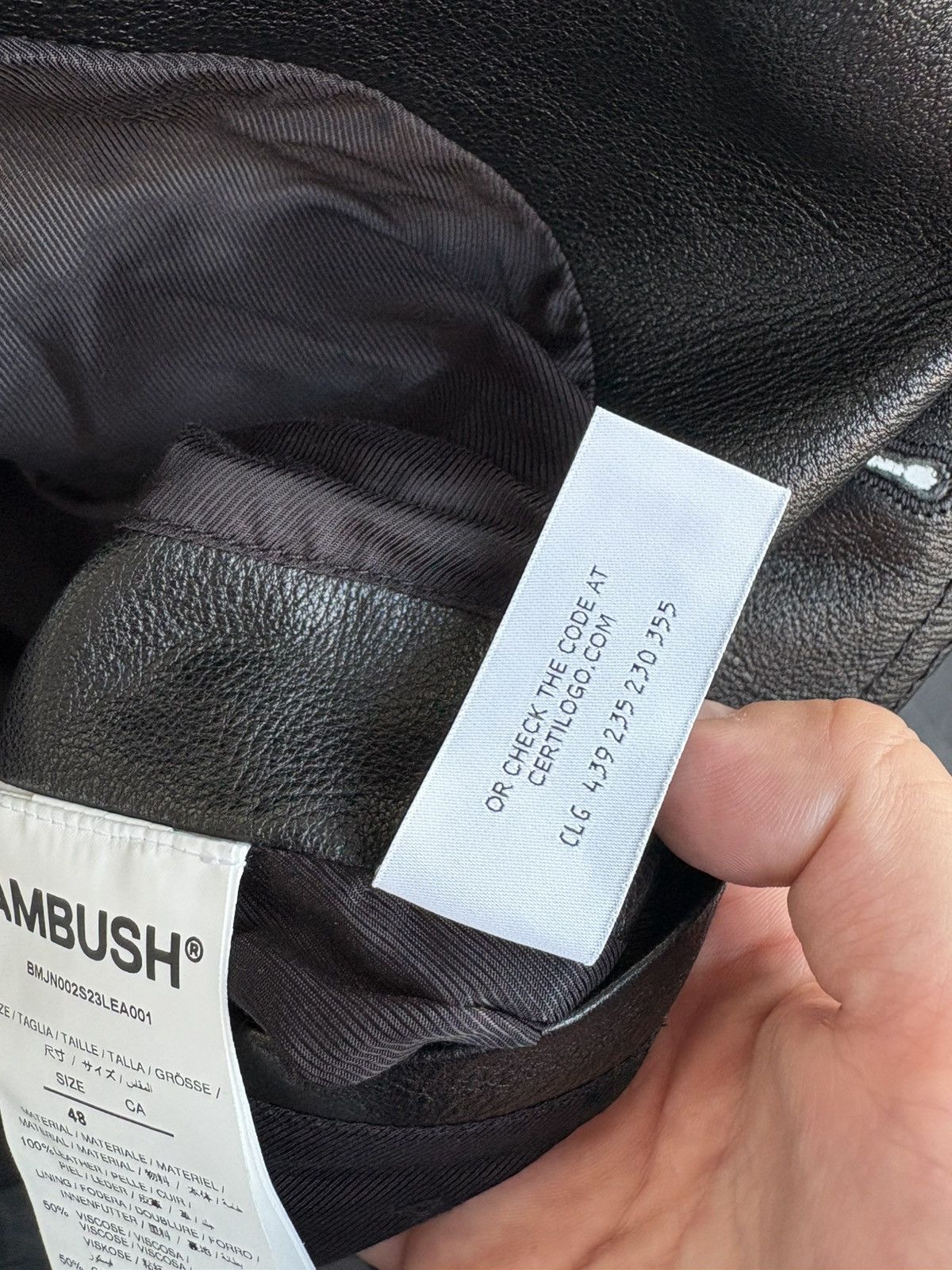 Ambush Design Ambush leather deconstructed jacket rare moto Size US M / EU 48-50 / 2 - 9 Thumbnail